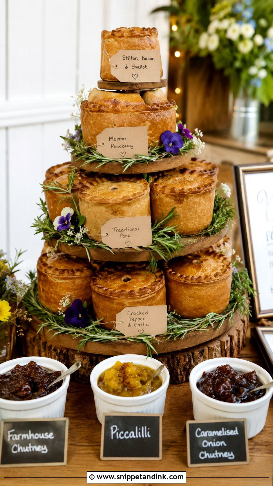 Pork Pie Wedding Cake With Different Flavors - Snippet and Ink - 20 Pork Pie Wedding Cake Ideas