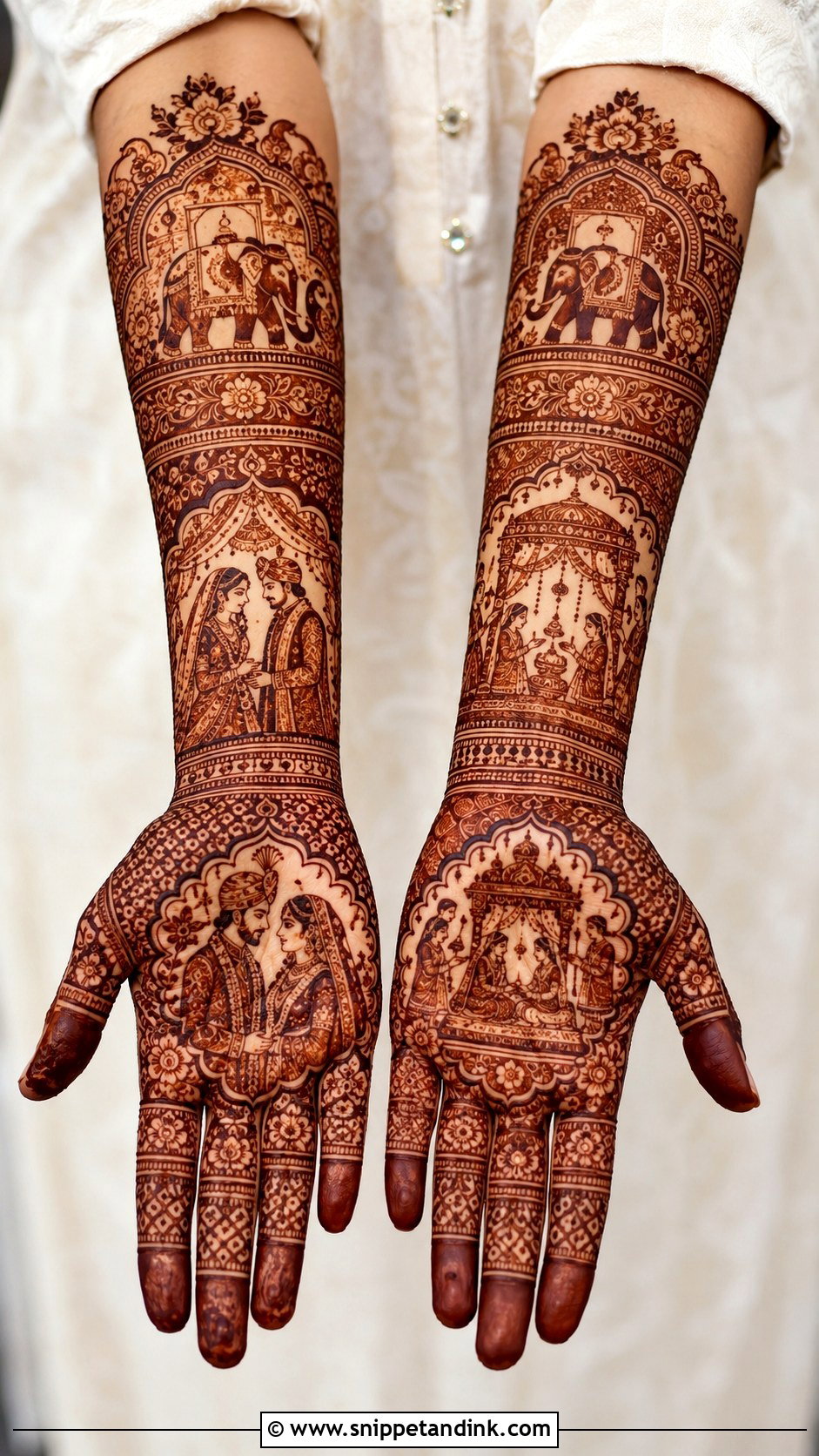 Portrait Bridal Mehndi - Snippet and Ink - 30 New Unique Mehndi Designs