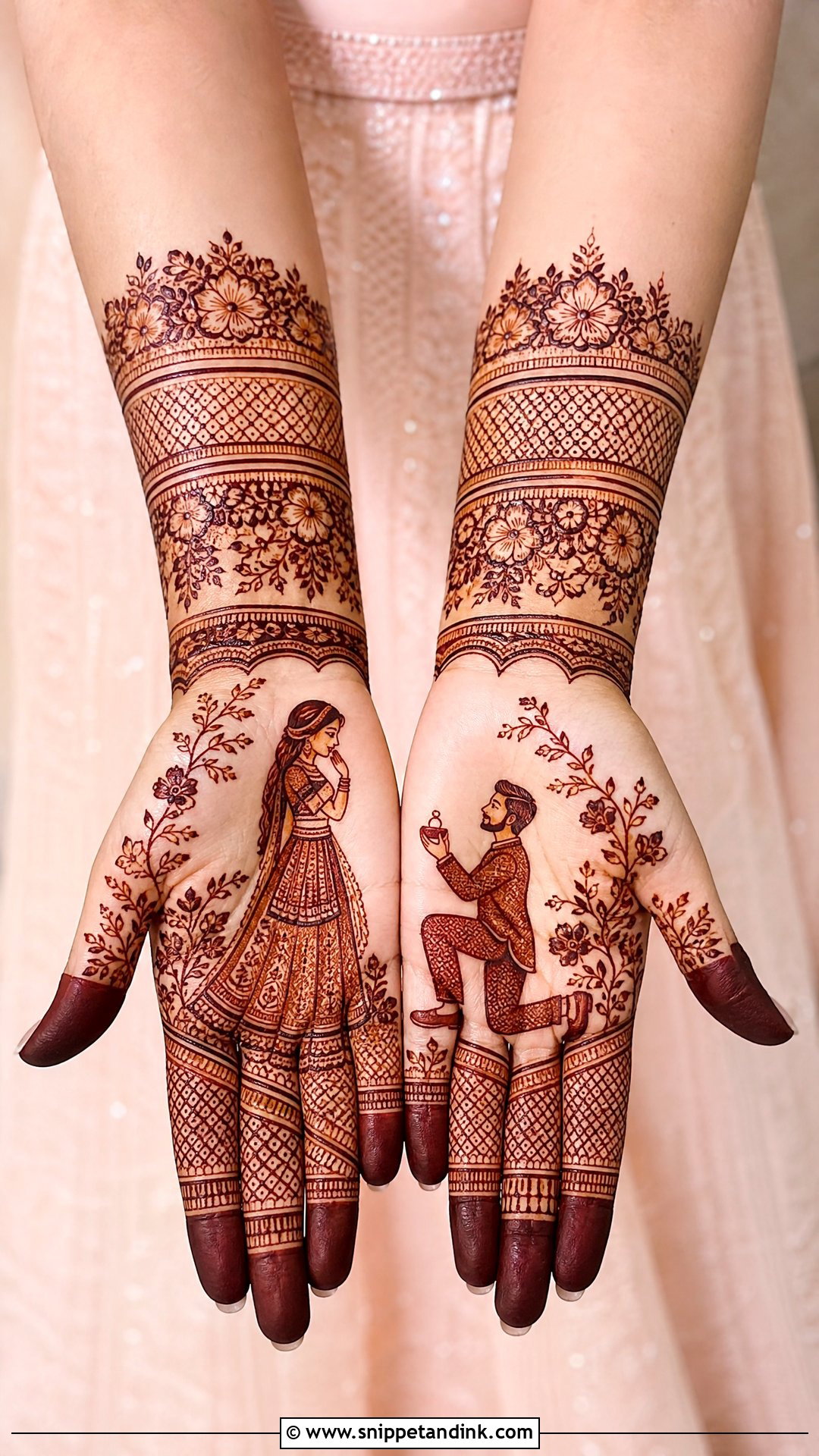 Portrait Bridal Mehndi Design - Snippet and Ink - 25 Bridal Mehndi Designs for Bride