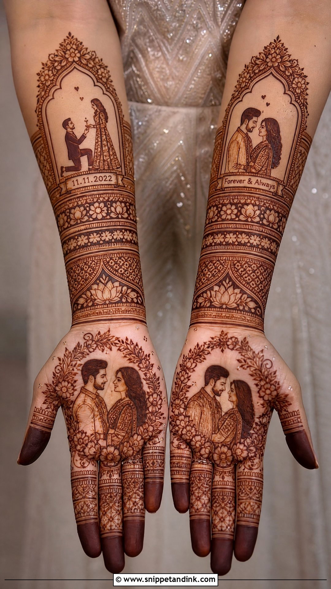 Portrait Bridal Mehndi Design - Snippet and Ink - 30 Unique Bridal Mehndi Designs Indian Weddings