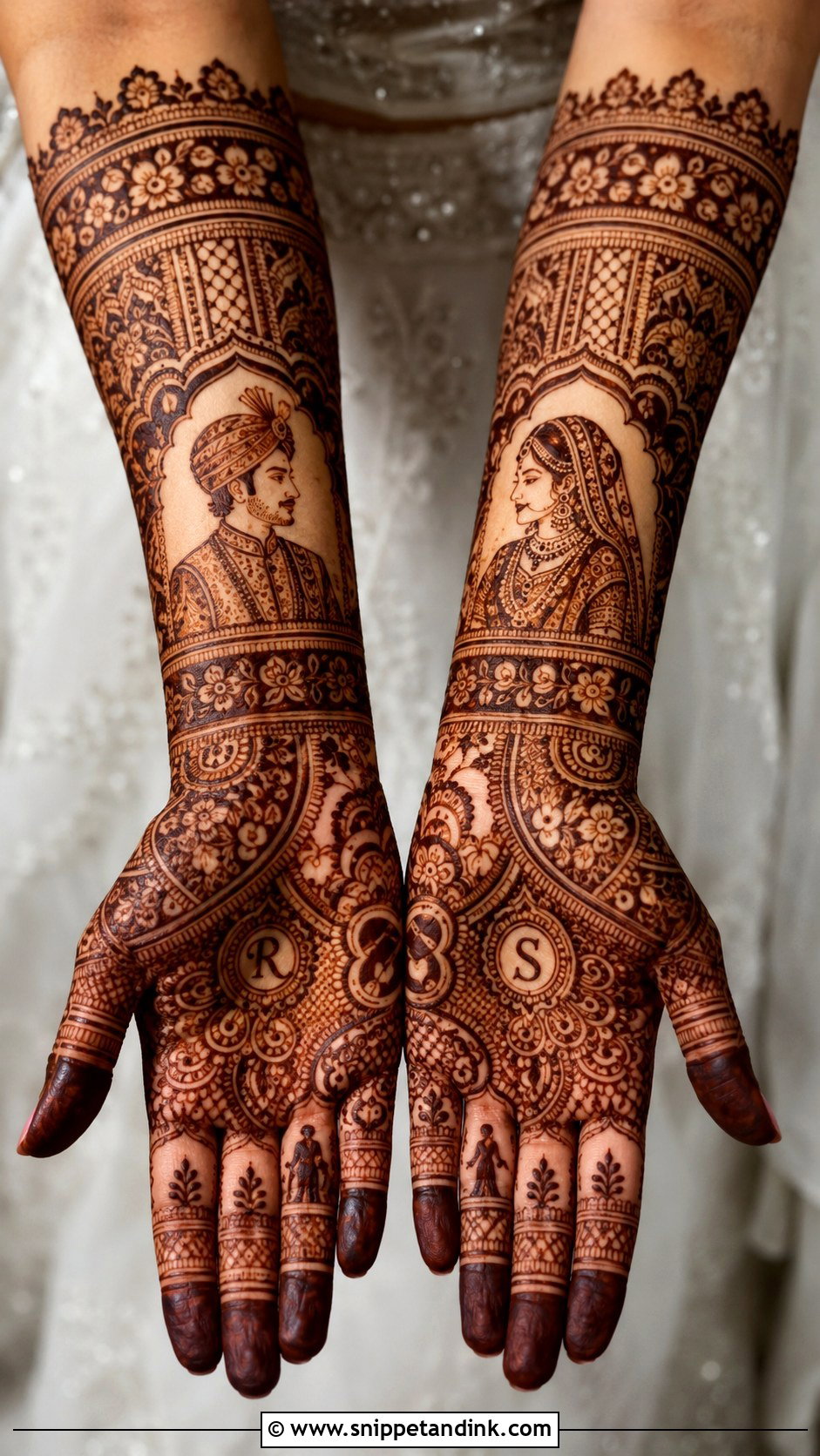 Portrait Bridal Mehndi Design - Snippet and Ink - 35 Latest Bridal Mehndi Designs Weddings
