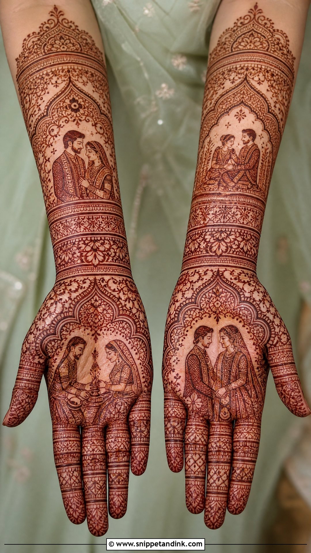 Portrait Bridal Mehndi Design Front Hand - Snippet and Ink - 20 Bridal Mehndi Designs Front Hands Brides