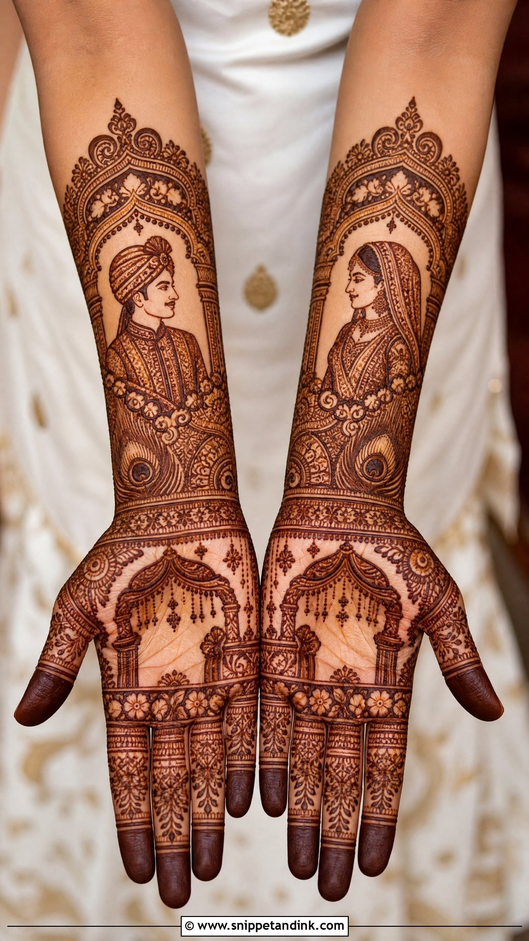 Portrait Dulhan Mehndi Design - Snippet and Ink - 30 Dulhan Mehndi Designs Indian Weddings