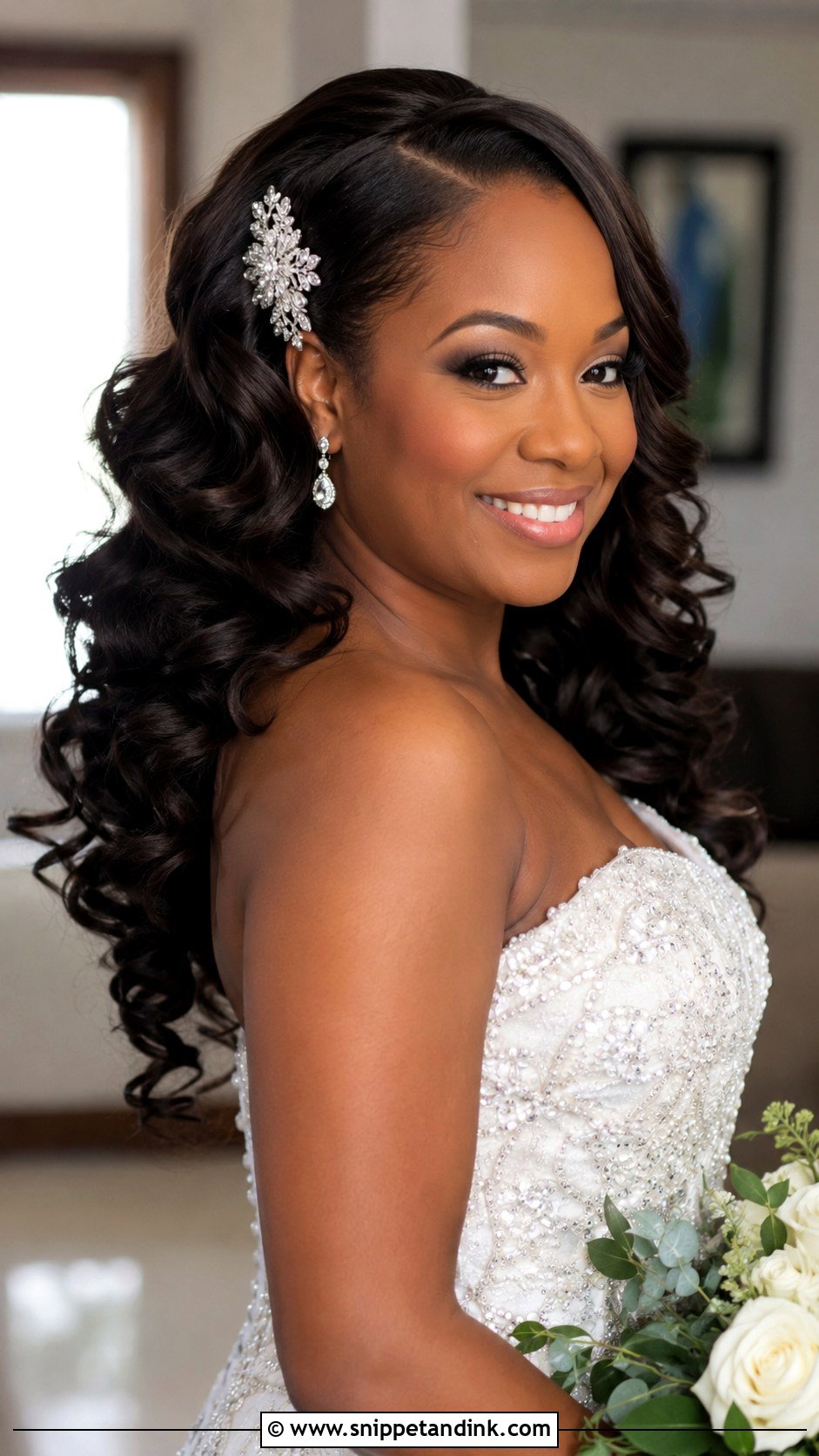 Press Out Curls Wedding Style - Snippet and Ink - 30 Wedding Hairstyles Black Women