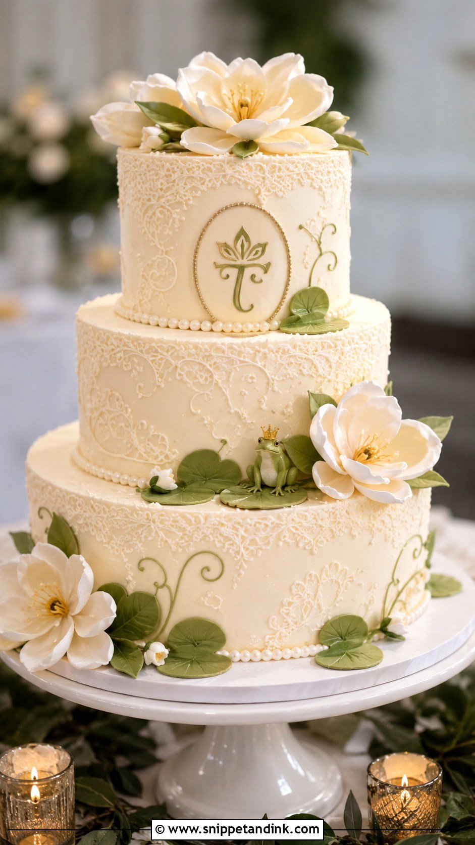 Princess And The Frog Wedding Cake - Snippet and Ink - 20 Disney Wedding Cake Ideas