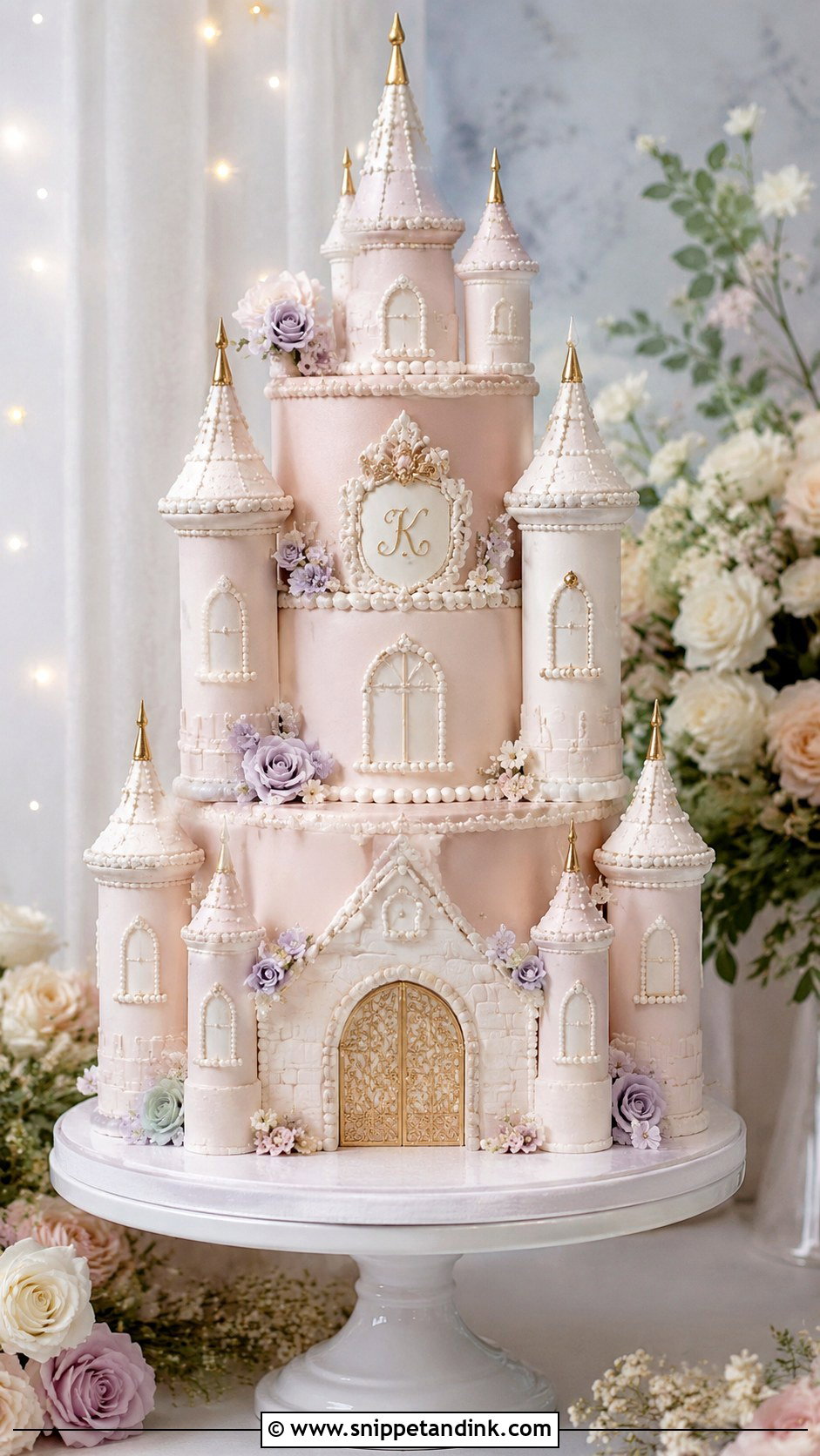 Princess Castle Wedding Cake - Snippet and Ink - 20 Castle Cakes for Wedding