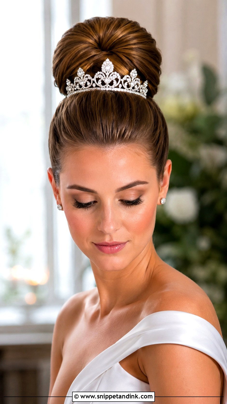 Princess High Bun With Tiara - Snippet and Ink - 15 Princess Hair with Tiara Ideas