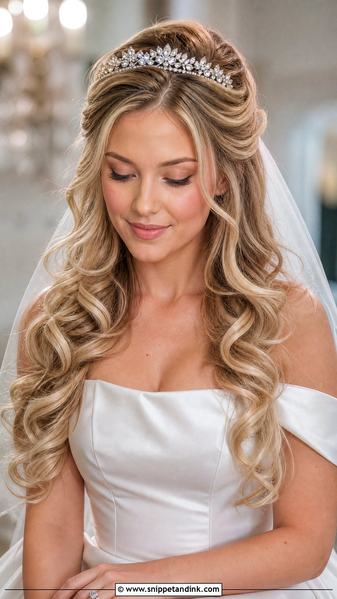 Princess Wedding Hairstyle With Tiara - Snippet and Ink - 15 Fantasy Wedding Hairstyles