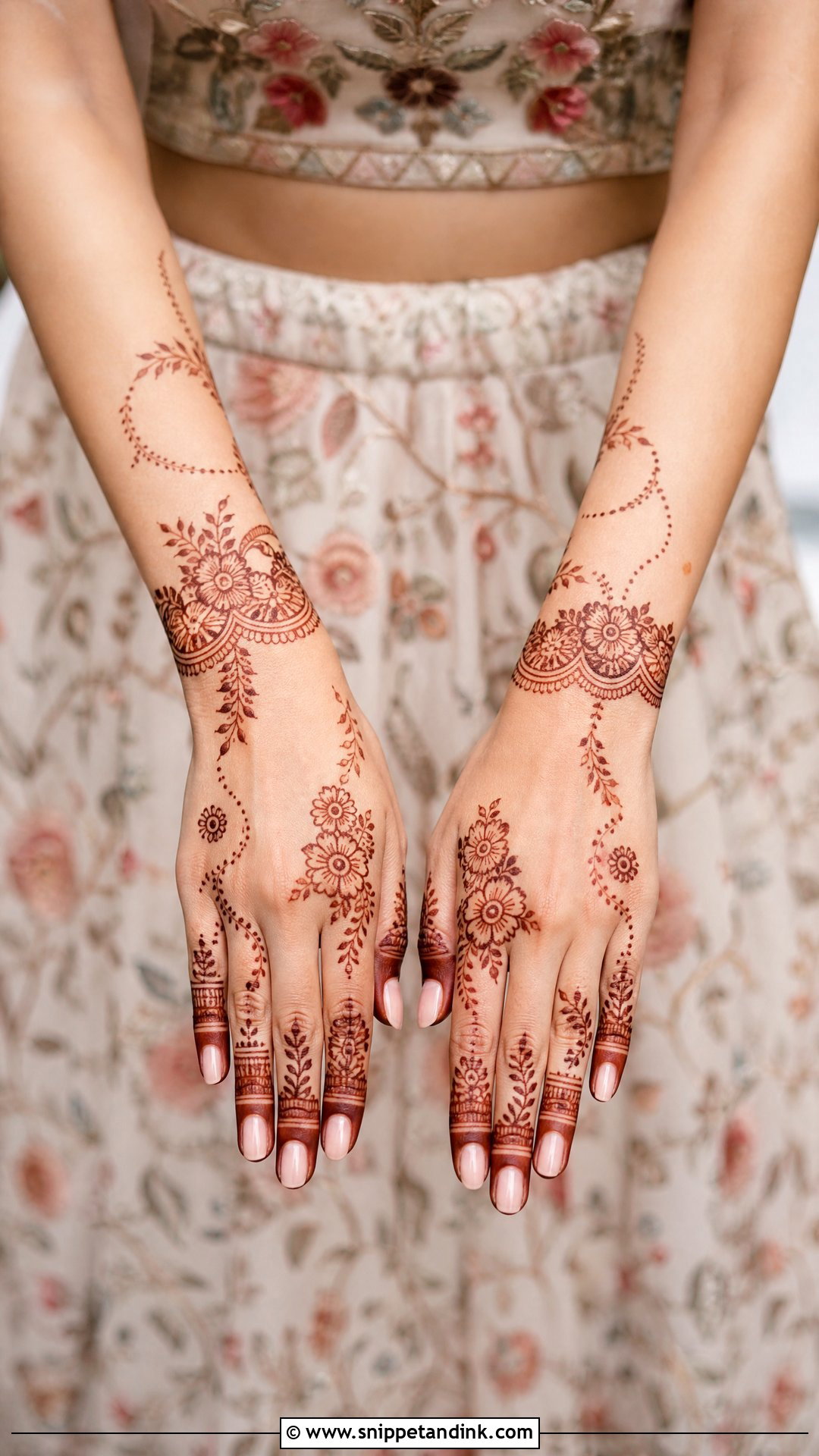 Printed Skirt and Crop Top for Mehendi Bride - Snippet and Ink - 30 Unique Mehendi Outfits for Bride