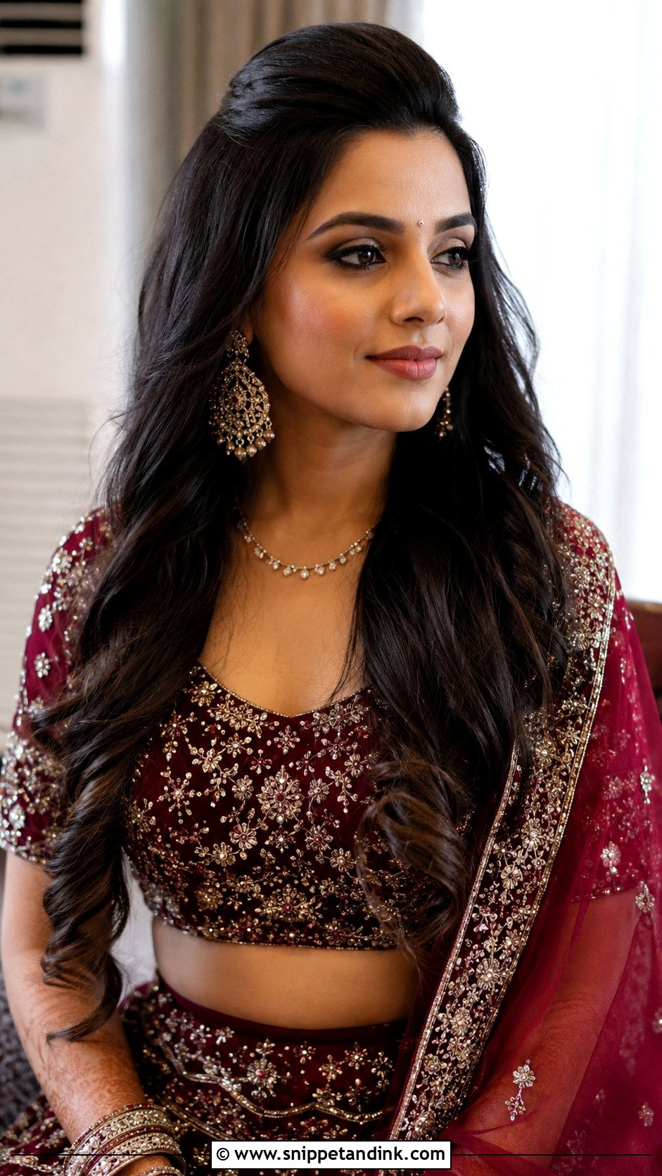 Puff Hairstyle With Open Hair - Snippet and Ink - 25 Indian Wedding Hairstyle for Short Hair Ideas