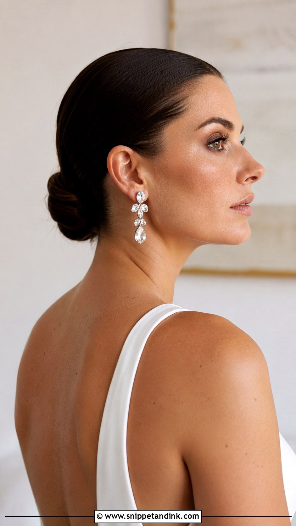 Pulled Back Bridal Hairstyle - Snippet and Ink - 25 Elegant Wedding Hairstyles