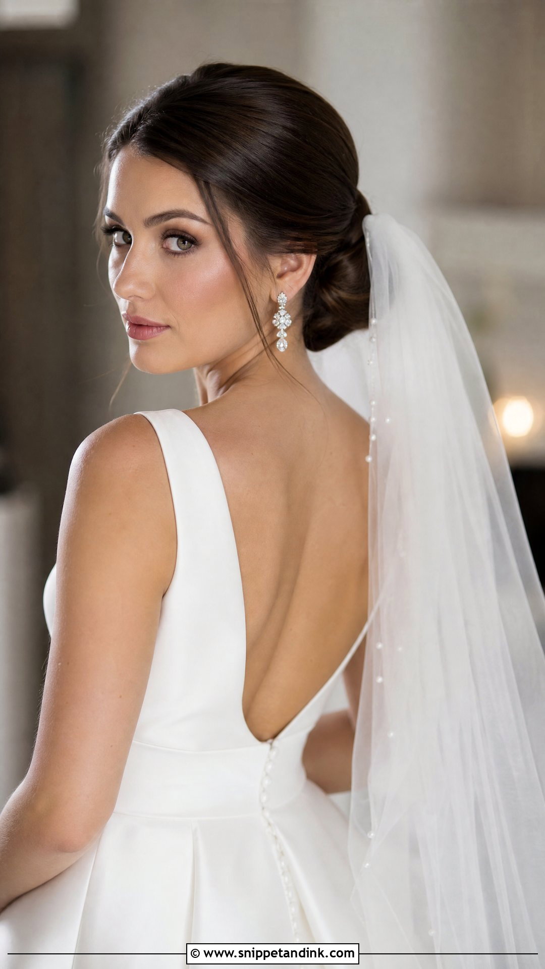 Pulled Back Wedding Hairstyle With Veil - Snippet and Ink - 20 Marriage Hairstyle Ideas