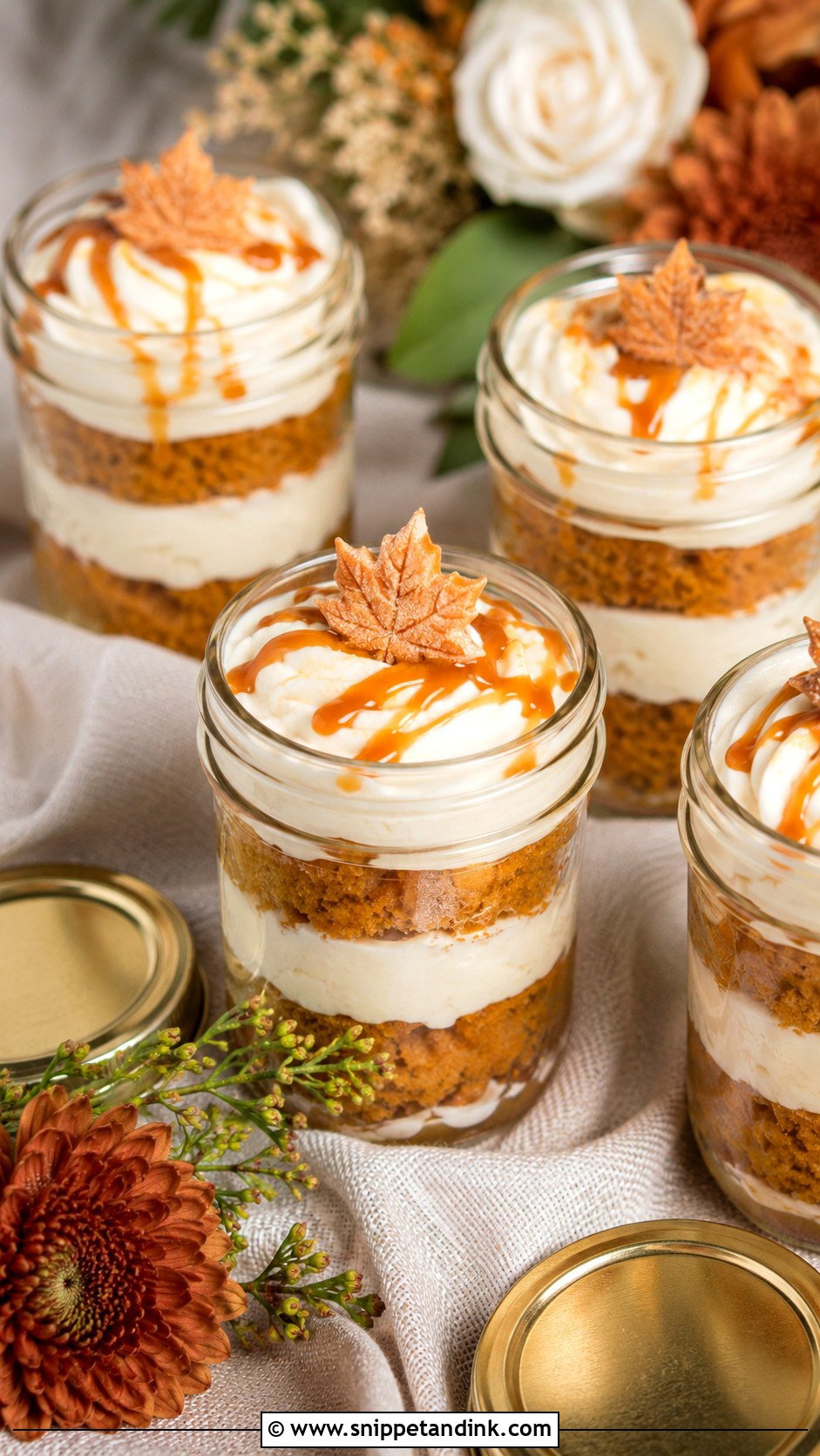 Pumpkin Spice Wedding Cake Jars - Snippet and Ink - 30 Wedding Cake Jars