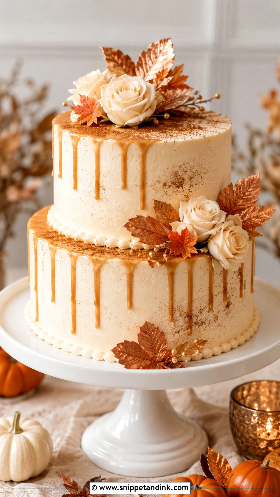 Pumpkin Spice Wedding Cake - Snippet and Ink - 20 Autumn Theme Cake Ideas for Wedding
