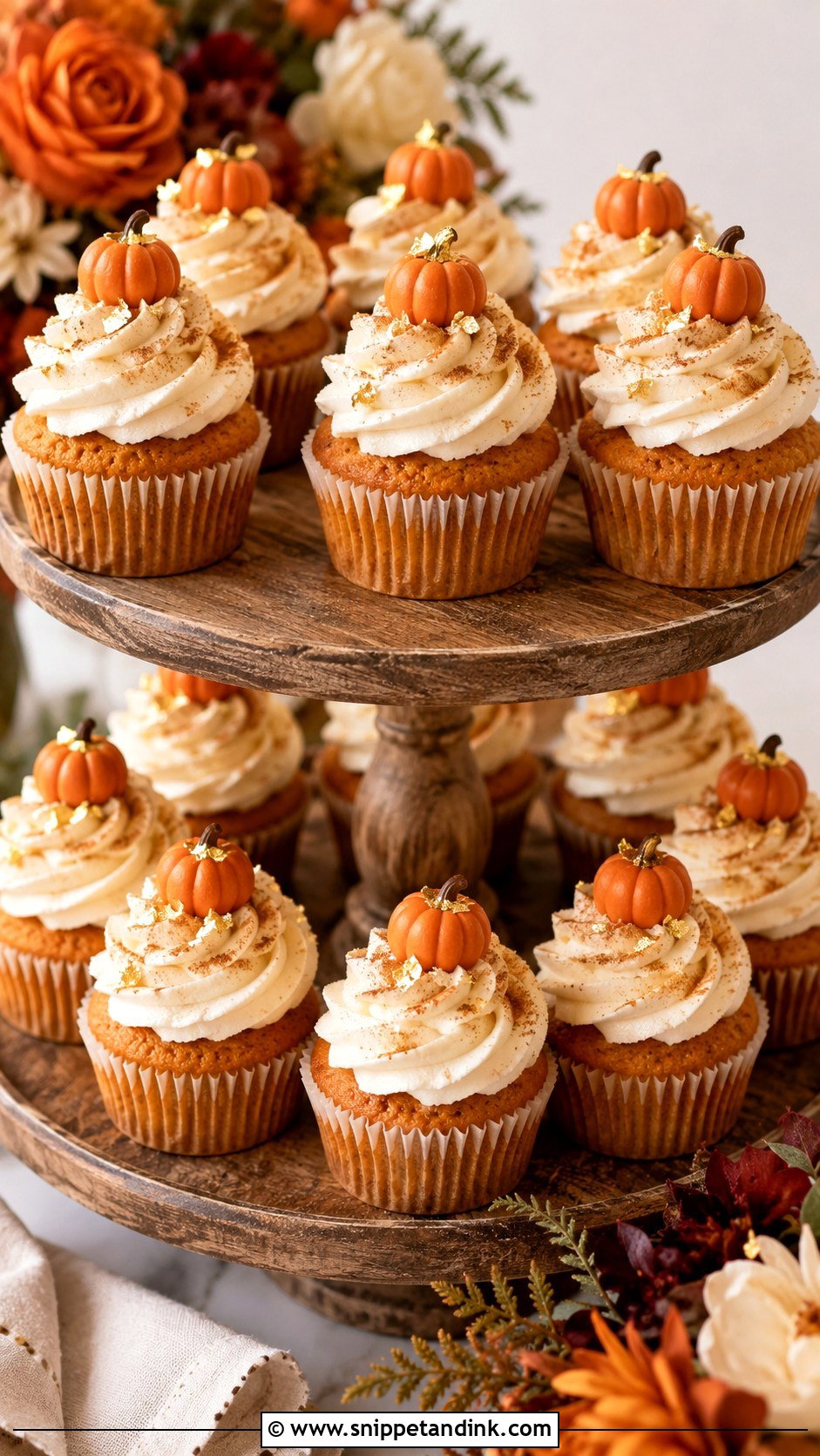 Pumpkin Spice Wedding Cupcakes - Snippet and Ink - 20 Fall Wedding Cupcake Ideas