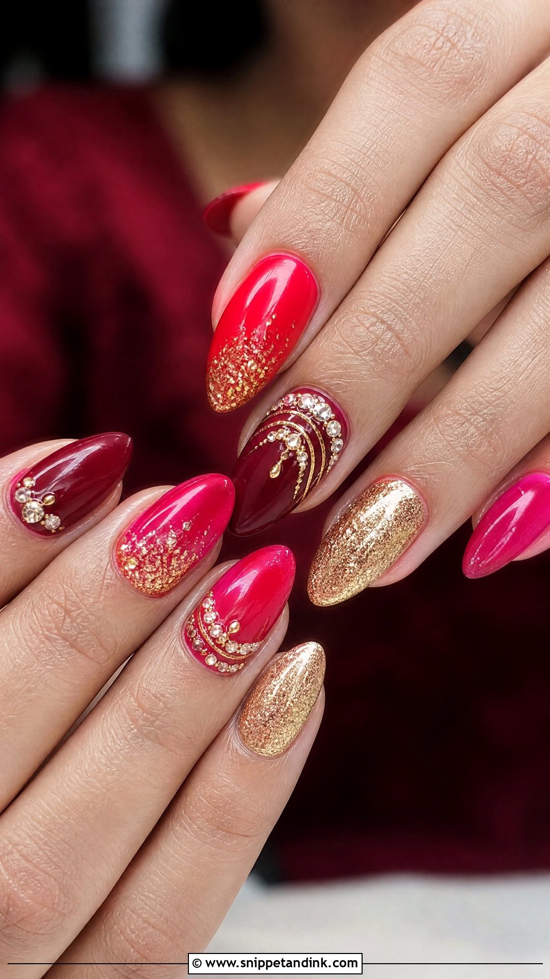 Punjabi Bridal Nails - Snippet and Ink - 25 Indian Wedding Nail Art Designs