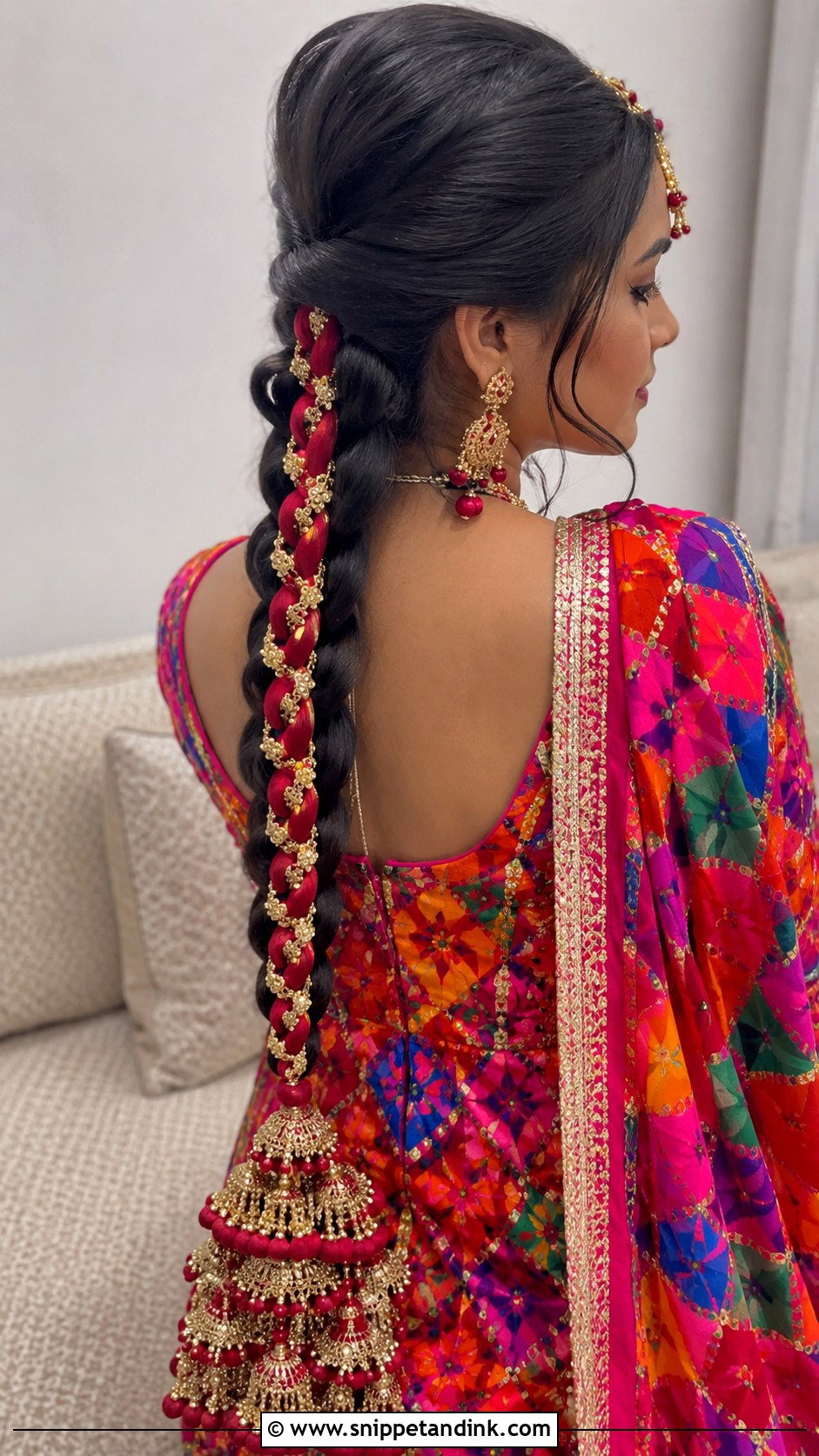 Punjabi Bridal Paranda Braid - Snippet and Ink - 15 Punjabi Bridal Hairstyles
