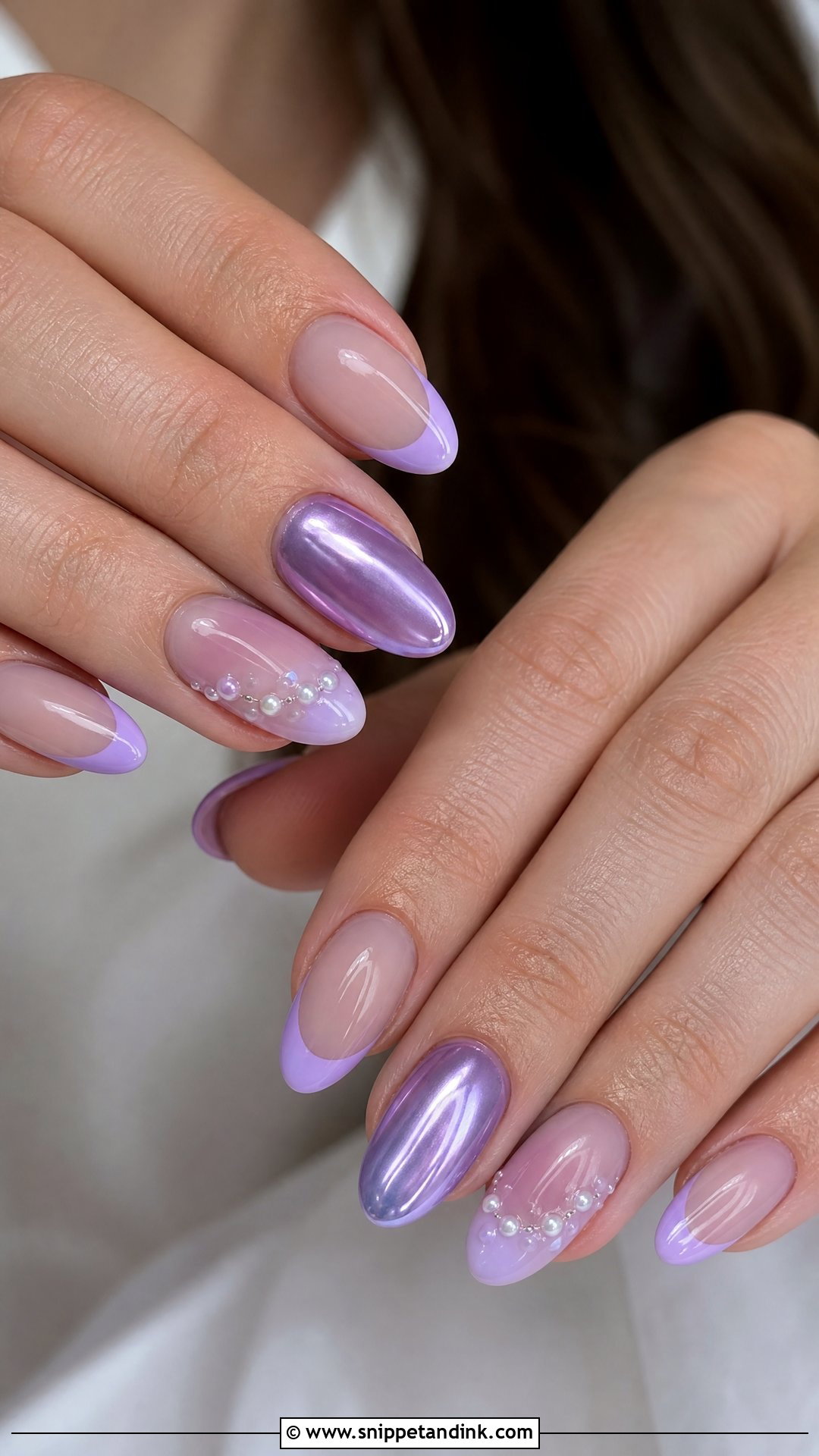 Purple Almond Wedding Nails - Snippet and Ink - 25 Purple Wedding Nails