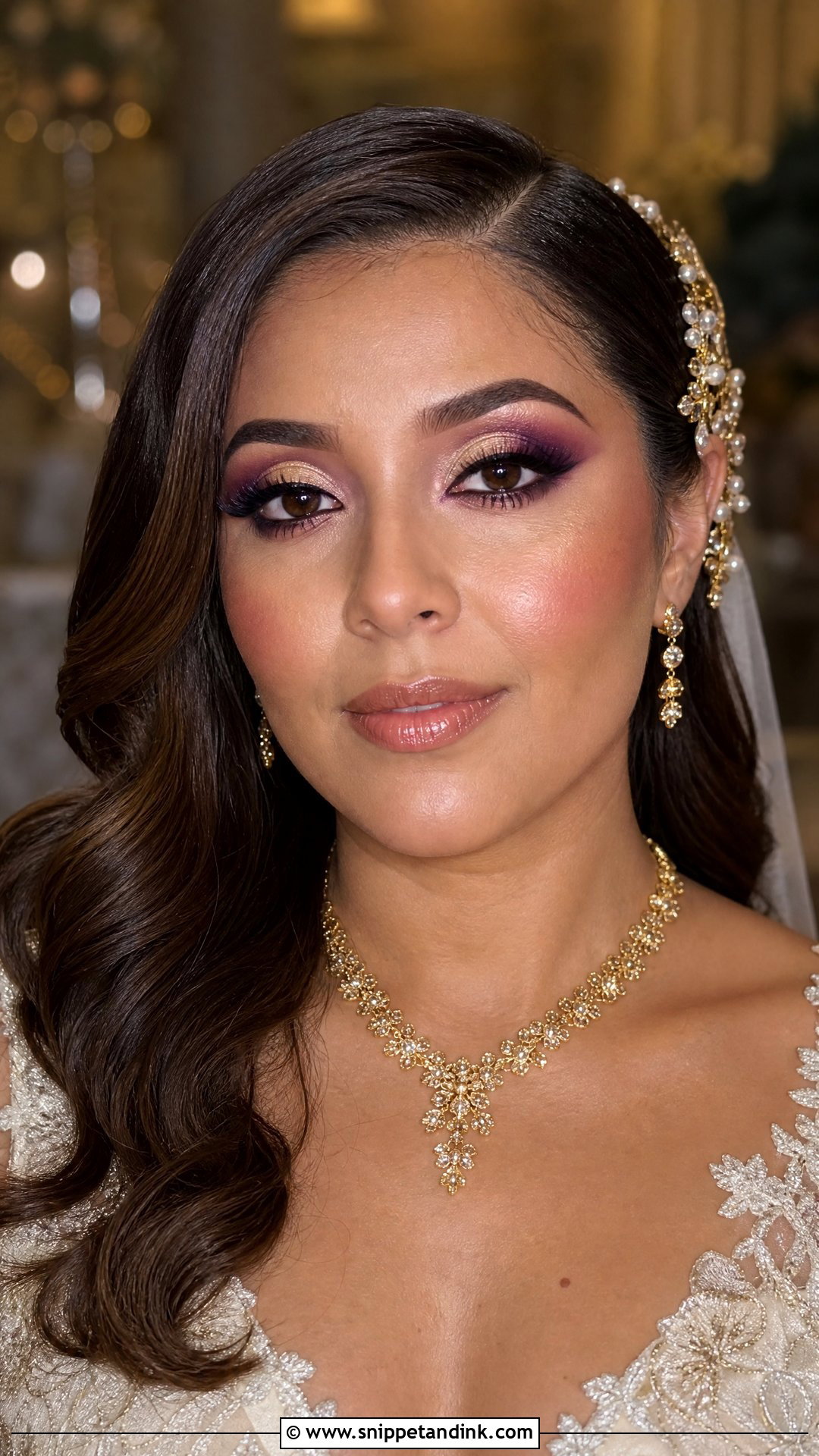 Purple And Gold Bridal Makeup - Snippet and Ink - 20 Purple Bridal Makeup Ideas