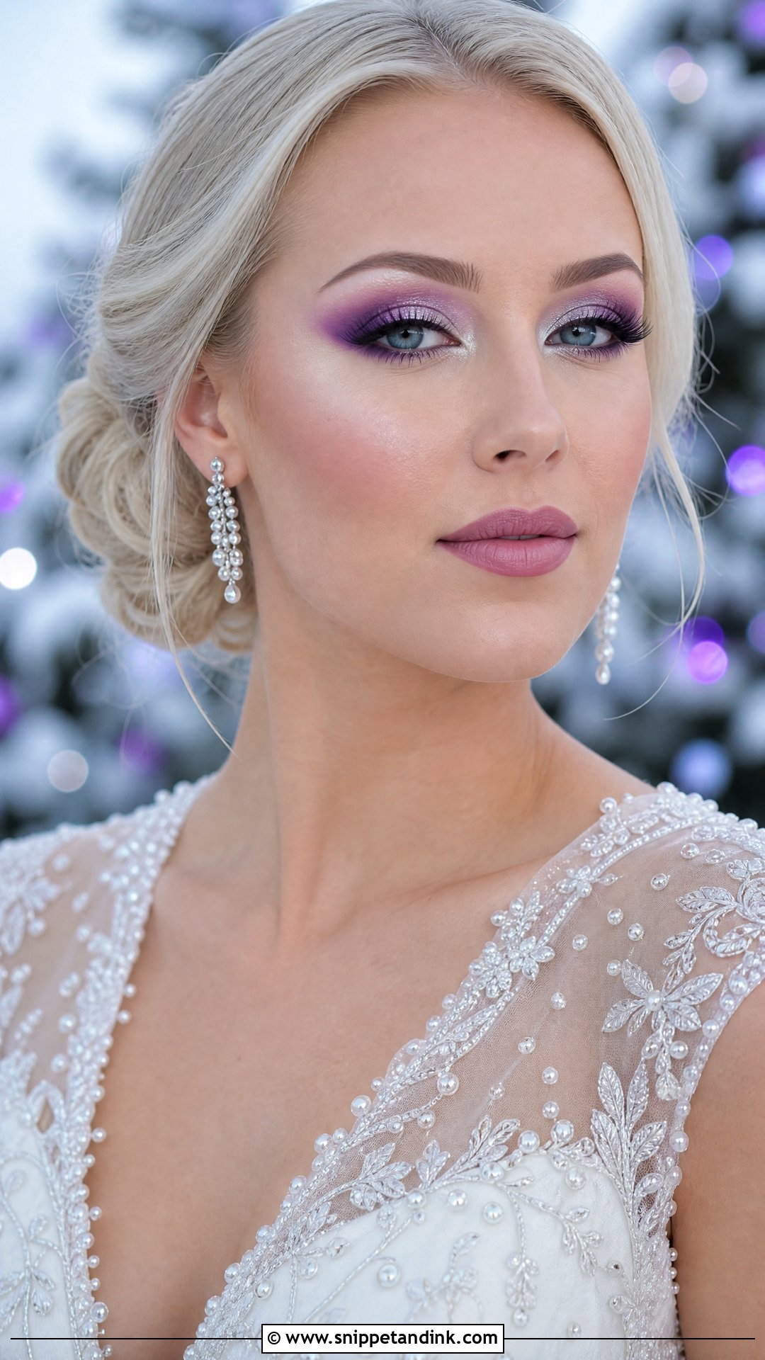 Purple And Silver Bridal Makeup - Snippet and Ink - 20 Purple Wedding Makeup the Bride Ideas