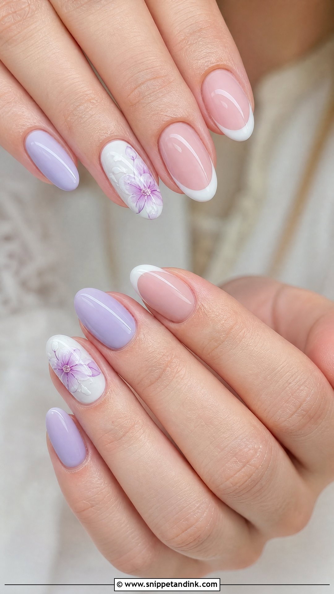 Purple And White Wedding Nails - Snippet and Ink - 25 Purple Wedding Nails