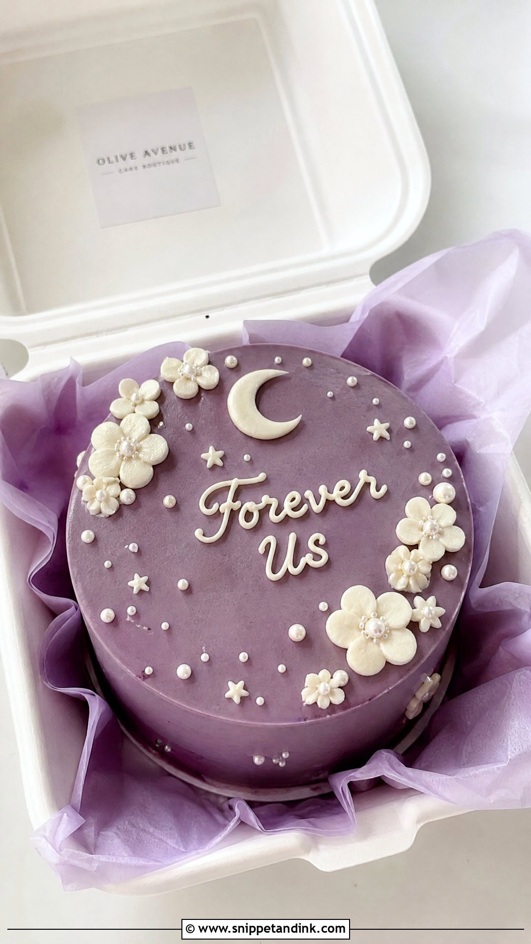 Purple Anniversary Bento Cake - Snippet and Ink - 30 Anniversary Bento Cake Ideas