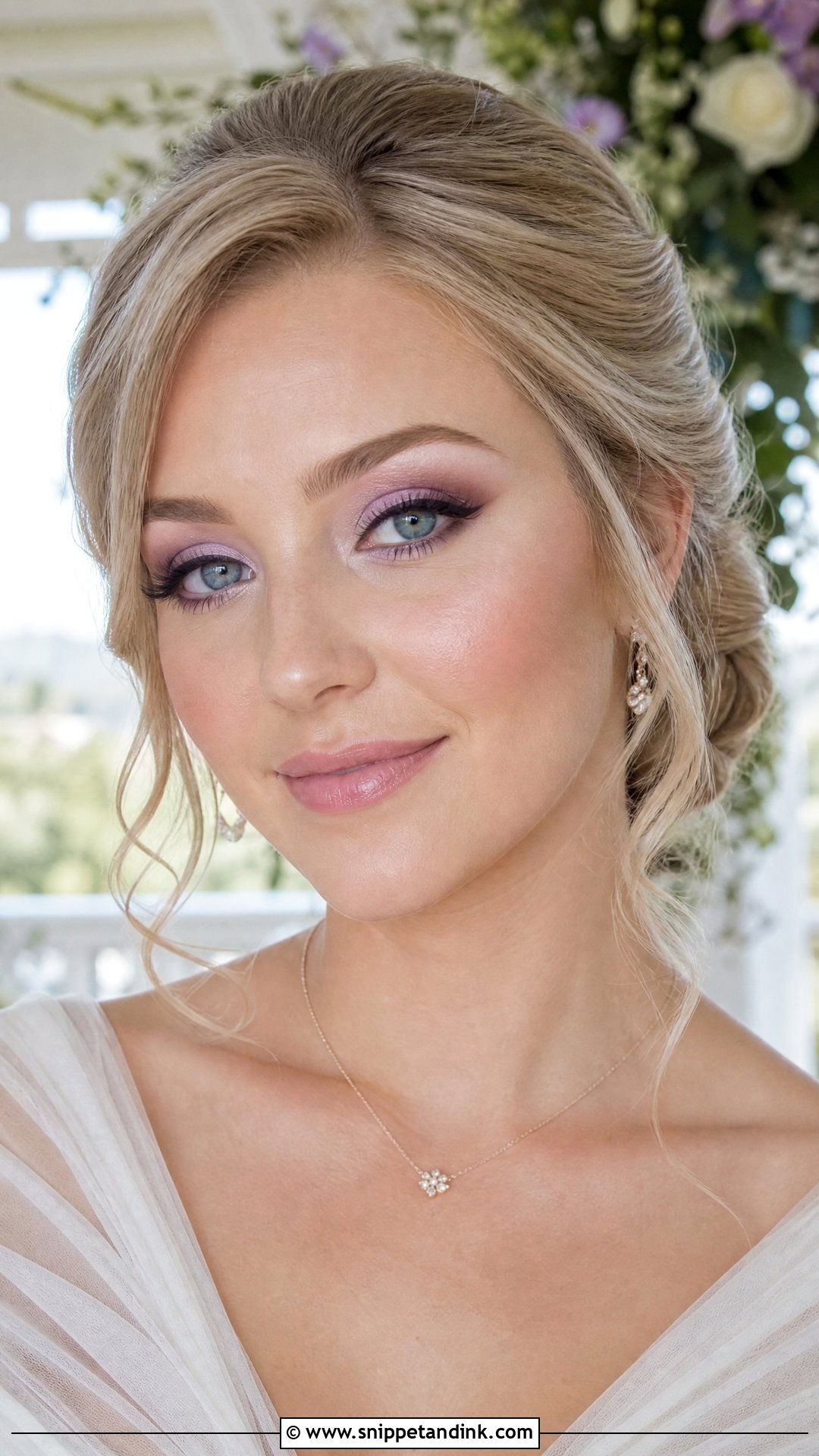 Purple Bridal Makeup For Blue Eyes - Snippet and Ink - 20 Purple Bridal Makeup Ideas