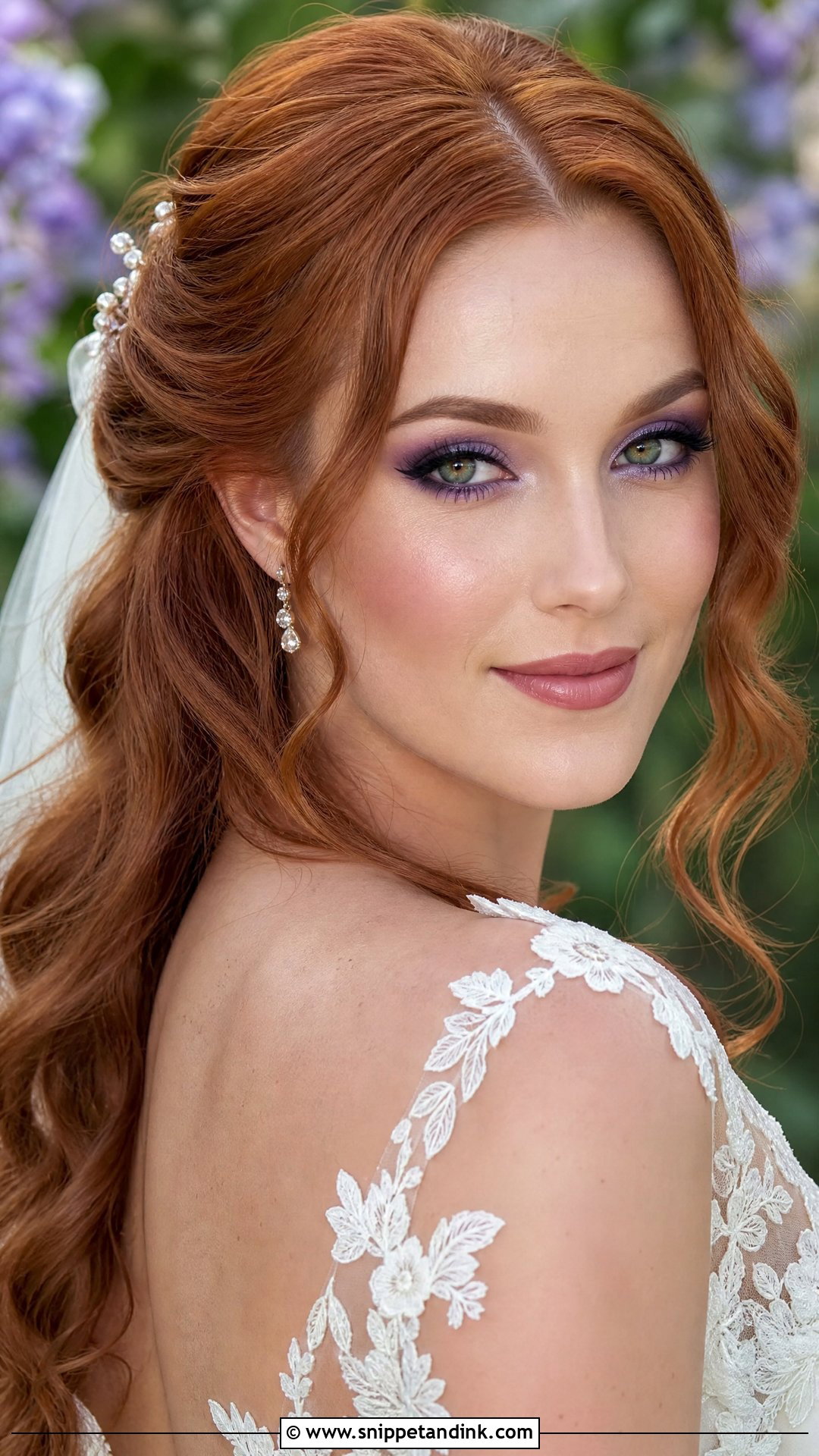 Purple Bridal Makeup For Green Eyes - Snippet and Ink - 20 Purple Wedding Makeup the Bride Ideas