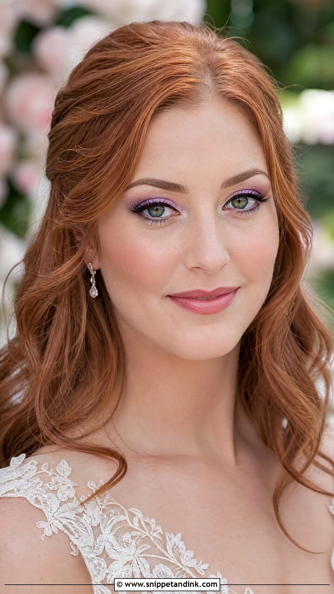 Purple Bridal Makeup For Green Eyes - Snippet and Ink - 20 Purple Bridal Makeup Ideas