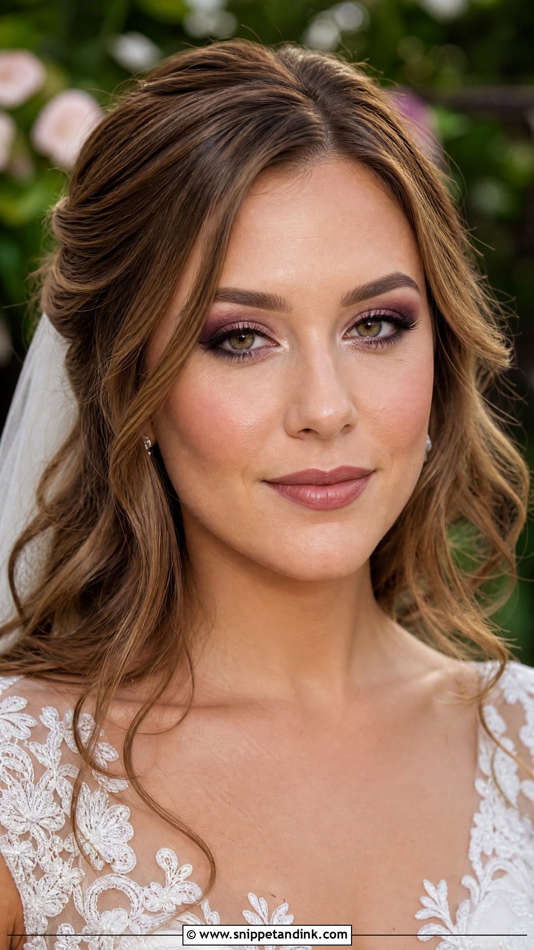 Purple Bridal Makeup For Hazel Eyes - Snippet and Ink - 20 Purple Bridal Makeup Ideas