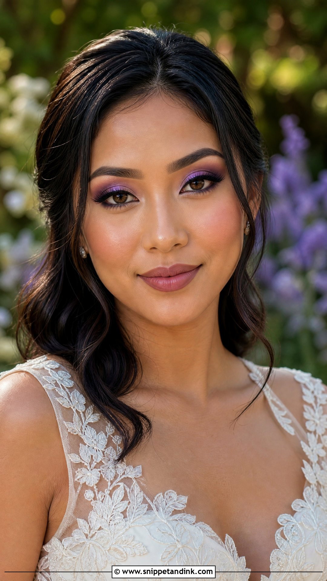 Purple Bridal Makeup For Olive Skin - Snippet and Ink - 20 Purple Wedding Makeup the Bride Ideas