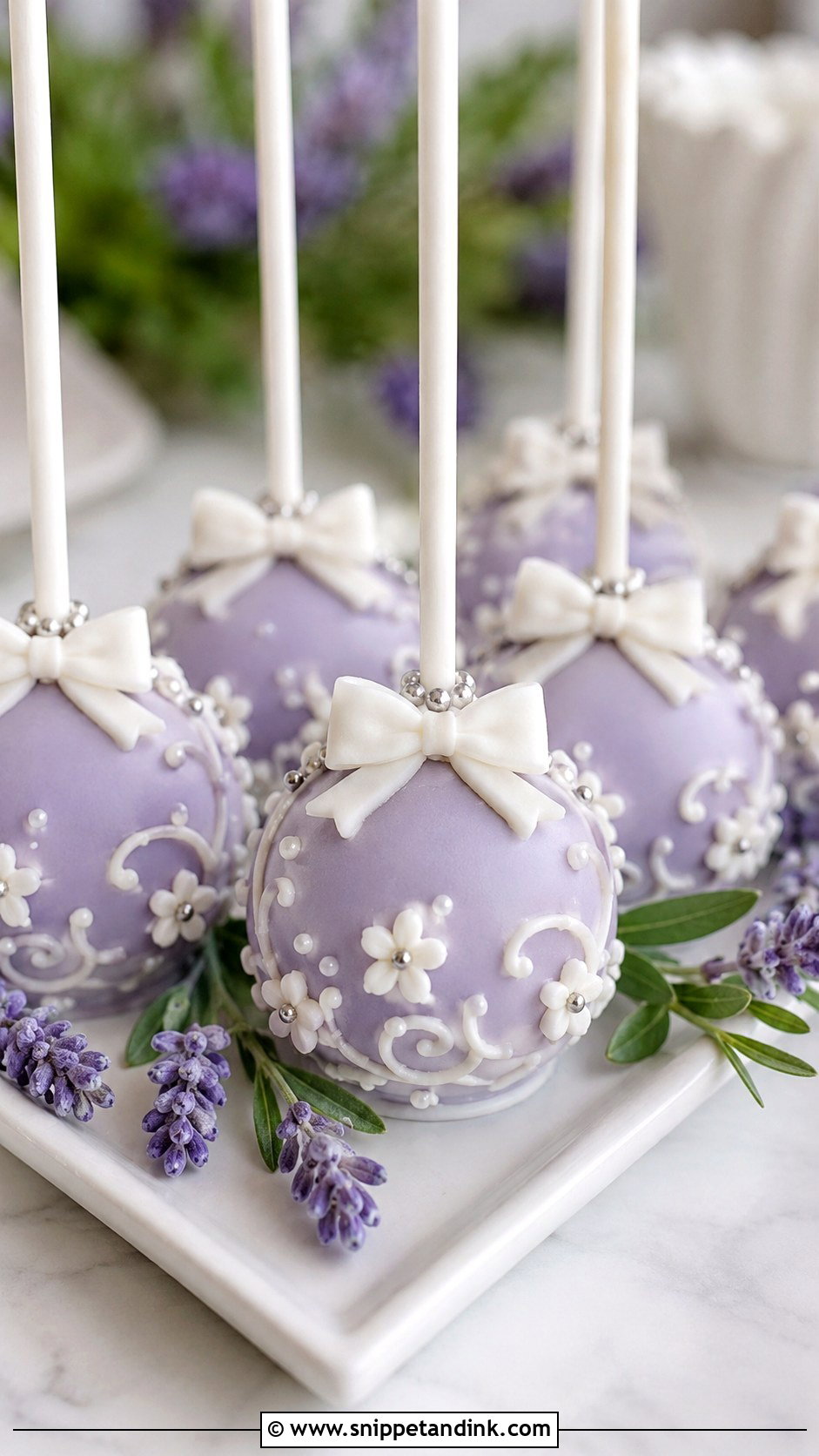 Purple Bride Cake Pops - Snippet and Ink - 35 Bride Cake Pops
