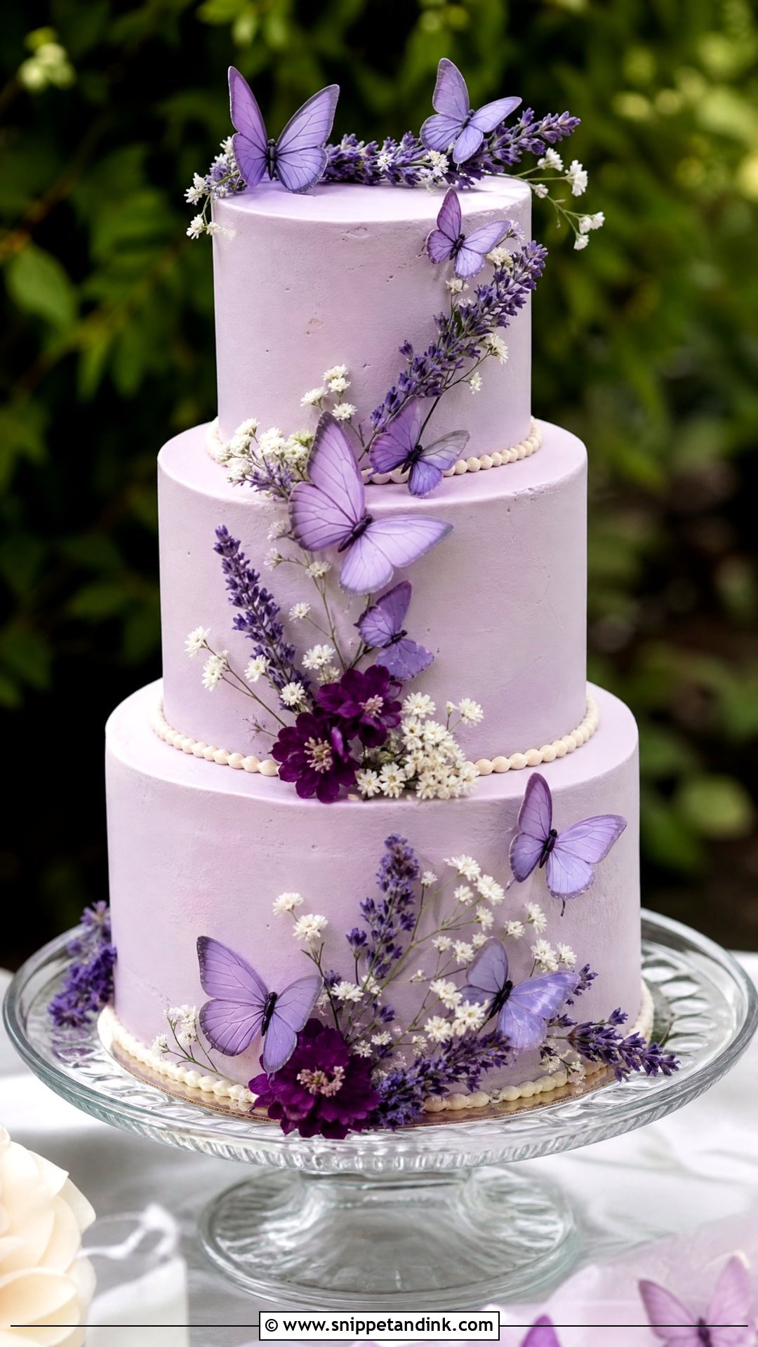 Purple Butterfly Wedding Cake - Snippet and Ink - 25 Butterfly Cake Design Ideas for Wedding