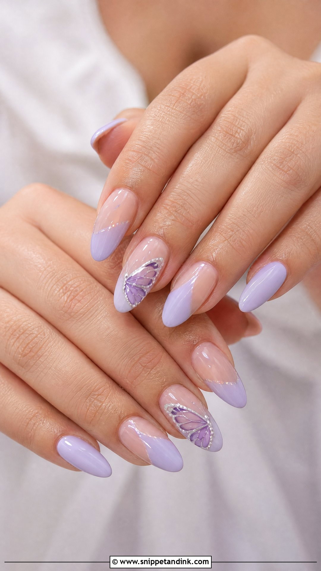 Purple Butterfly Wedding Nails - Snippet and Ink - 25 Purple Wedding Nails