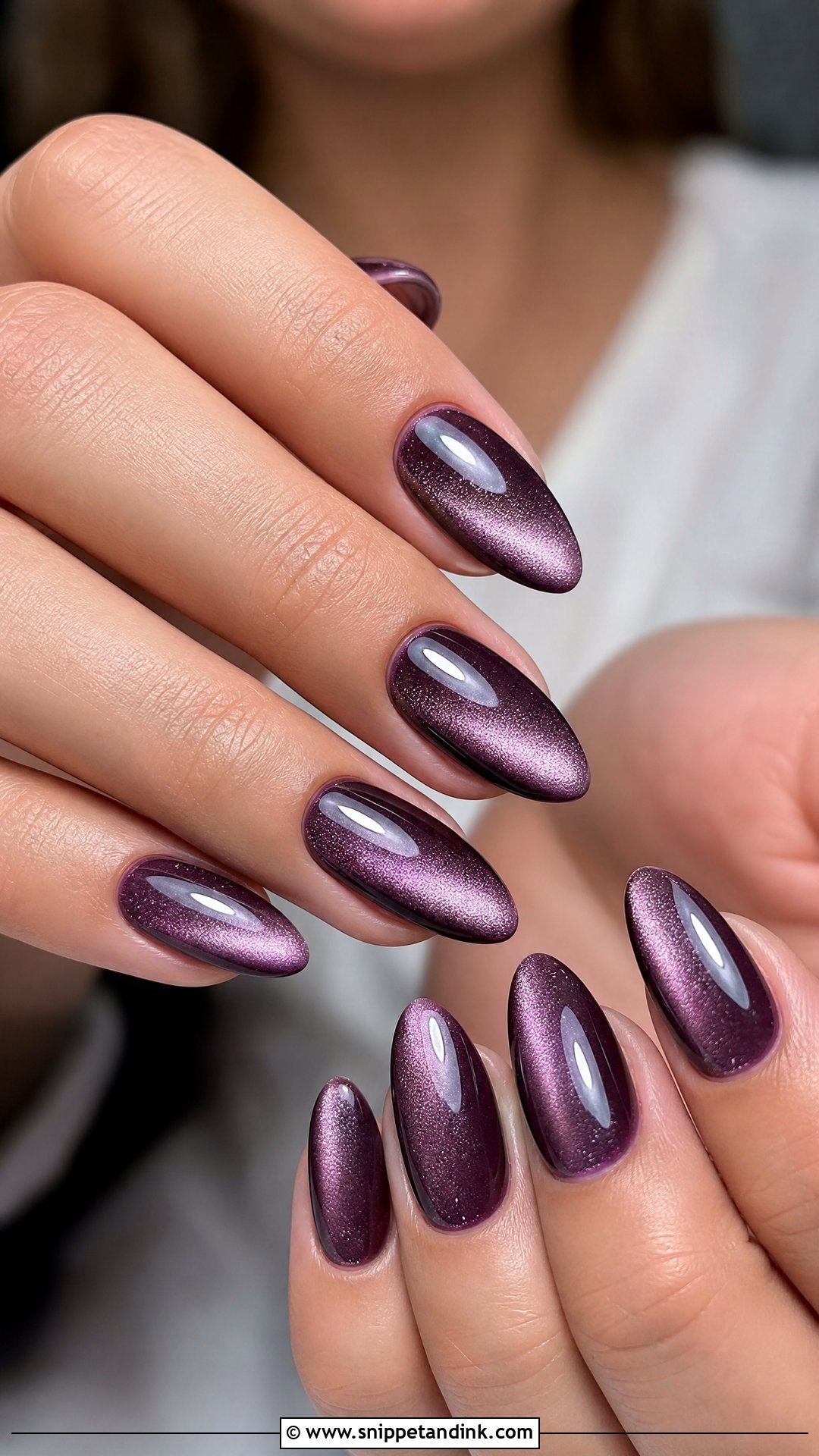 Purple Cat Eye Wedding Nails - Snippet and Ink - 25 Purple Wedding Nails