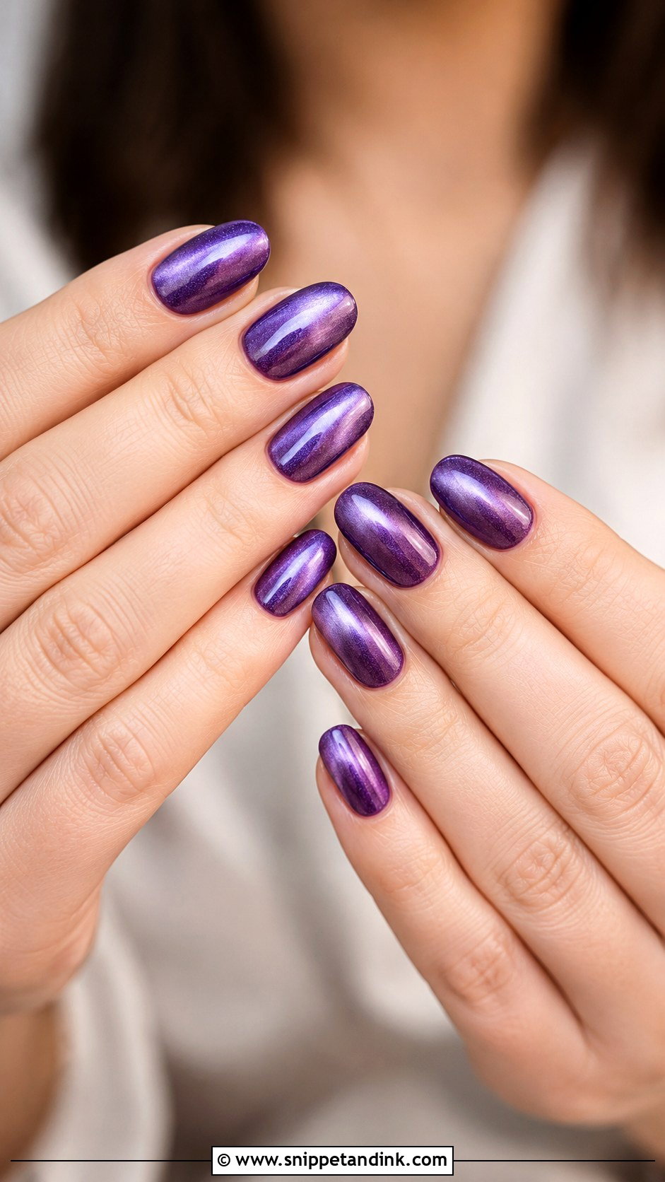 Purple Cat Eye Wedding Nails - Snippet and Ink - 20 Purple Wedding Nails for Bride