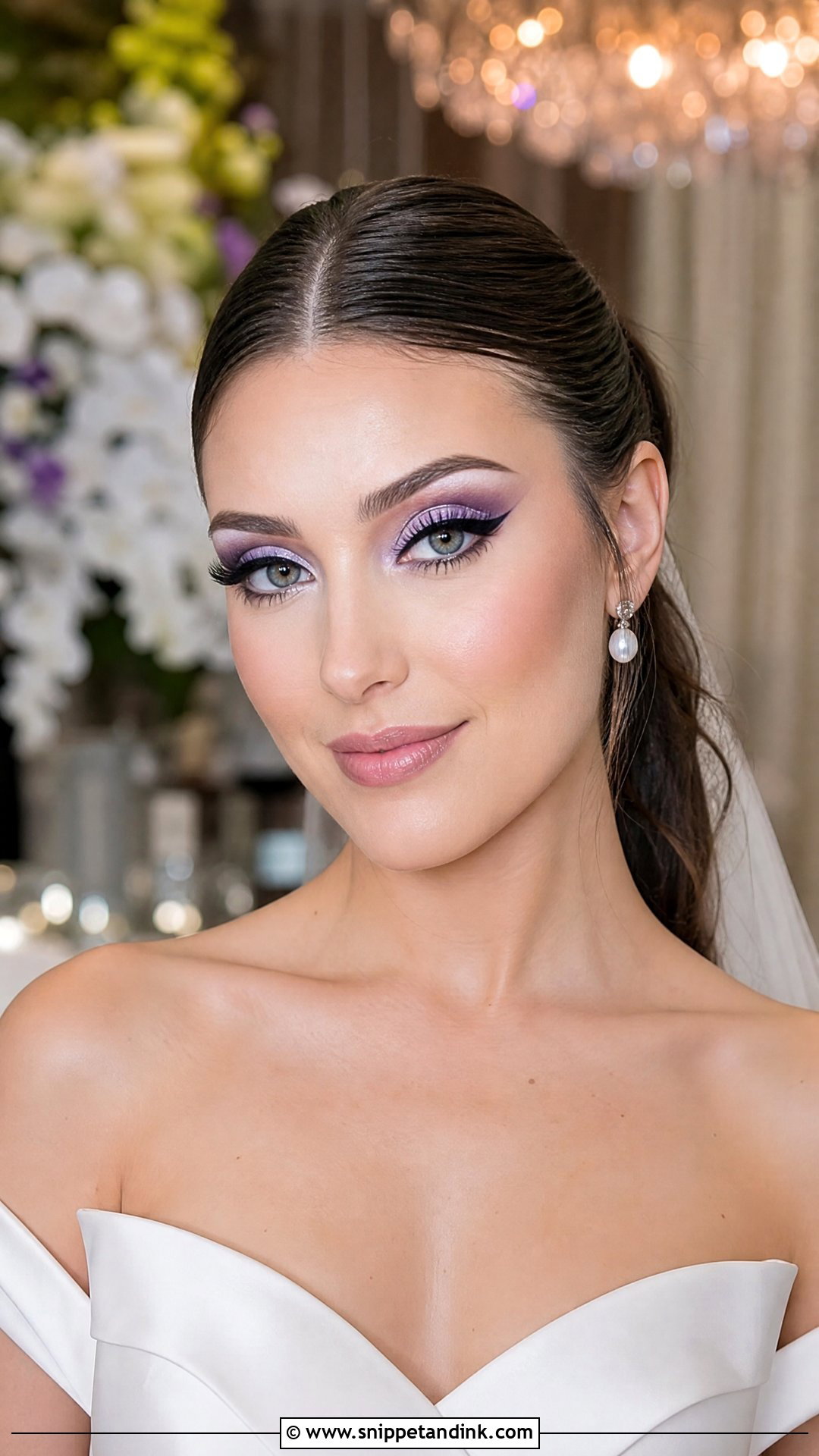 Purple Cut Crease Wedding Makeup - Snippet and Ink - 20 Purple Wedding Makeup Ideas