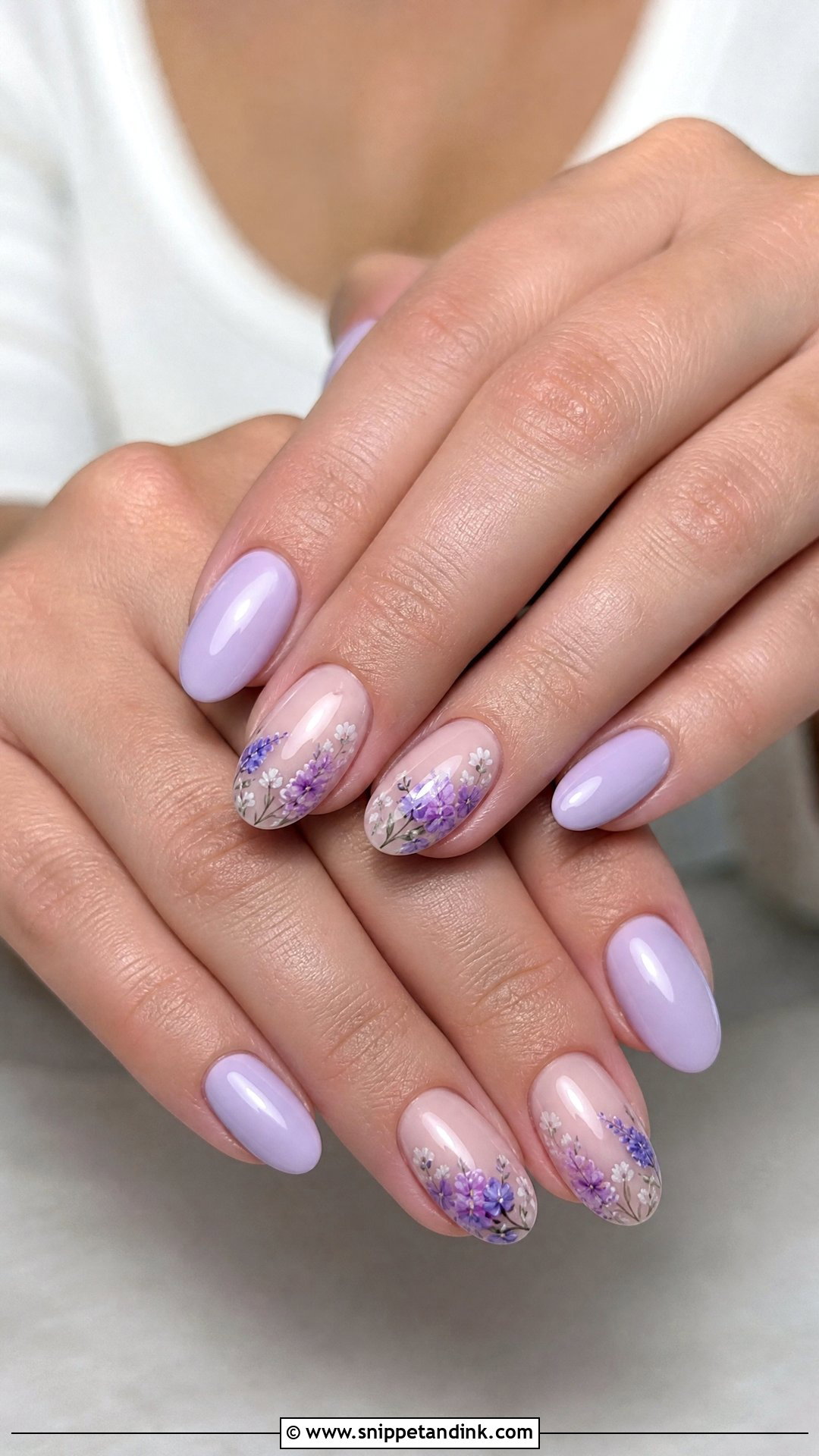 Purple Floral Wedding Nails - Snippet and Ink - 25 Purple Wedding Nails