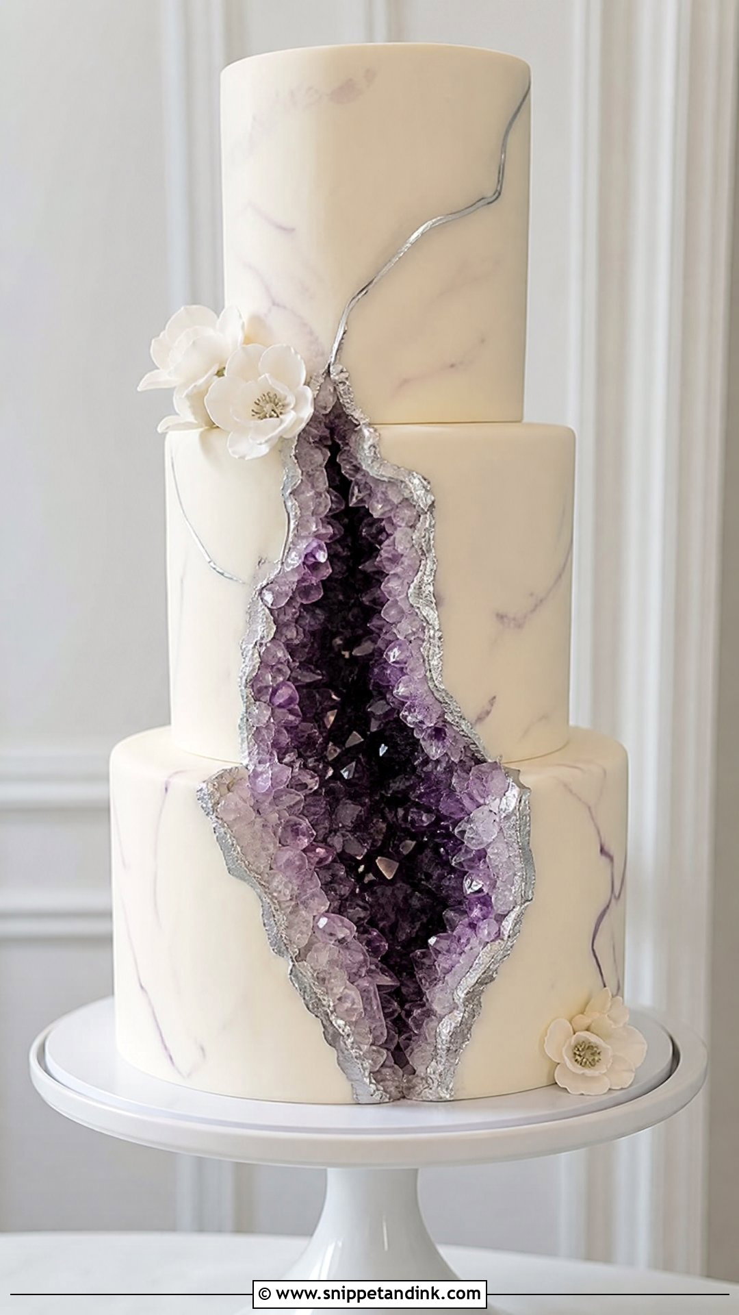 Purple Geode Wedding Cake - Snippet and Ink - 25 Purple Cake Aesthetic Ideas for Wedding