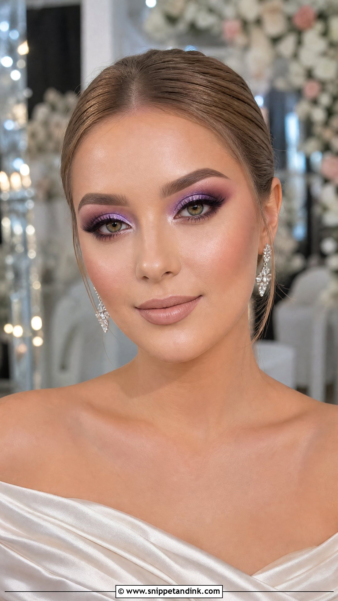Purple Glam Wedding Makeup - Snippet and Ink - 20 Purple Wedding Makeup Ideas