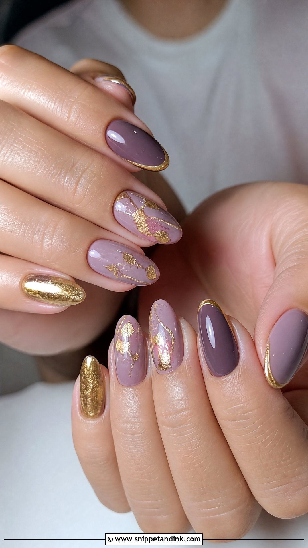 Purple Gold Wedding Nails - Snippet and Ink - 25 Purple Wedding Nails