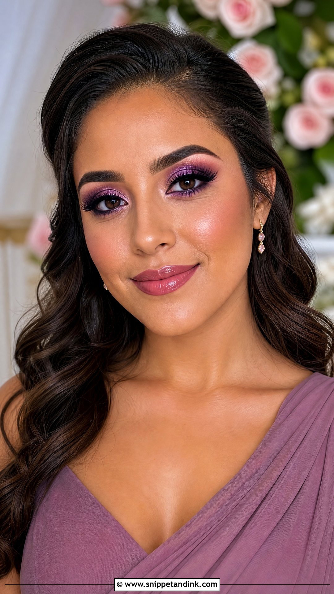 Purple Halo Eye Wedding Makeup - Snippet and Ink - 20 Purple Wedding Makeup Ideas