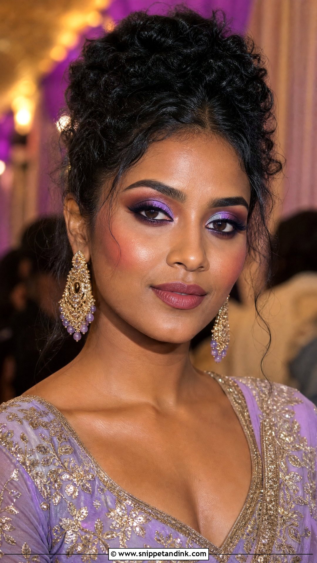 Purple Indian Wedding Eye Makeup - Snippet and Ink - 20 Indian Wedding Eye Makeup Ideas