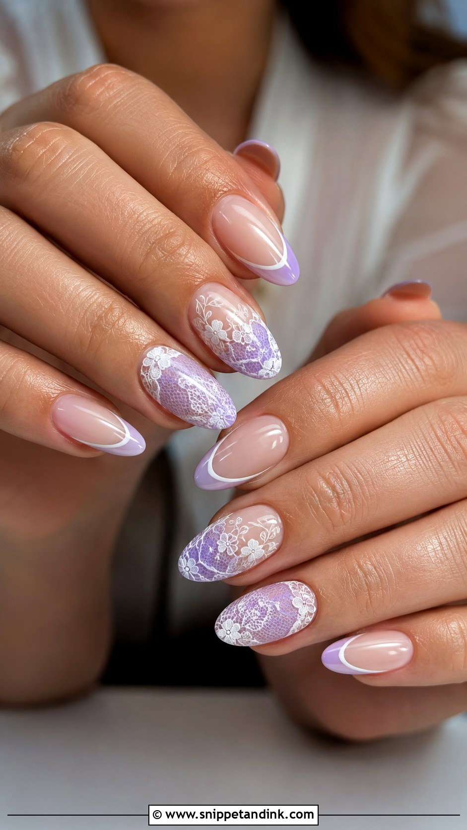 Purple Lace Wedding Nails - Snippet and Ink - 20 Purple Wedding Nails for Bride