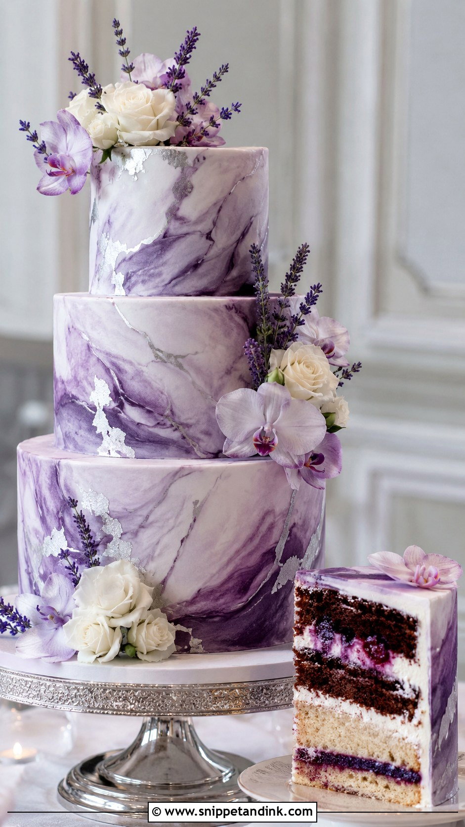 Purple Marble Wedding Cake - Snippet and Ink - 20 Marble Wedding Cake Recipe