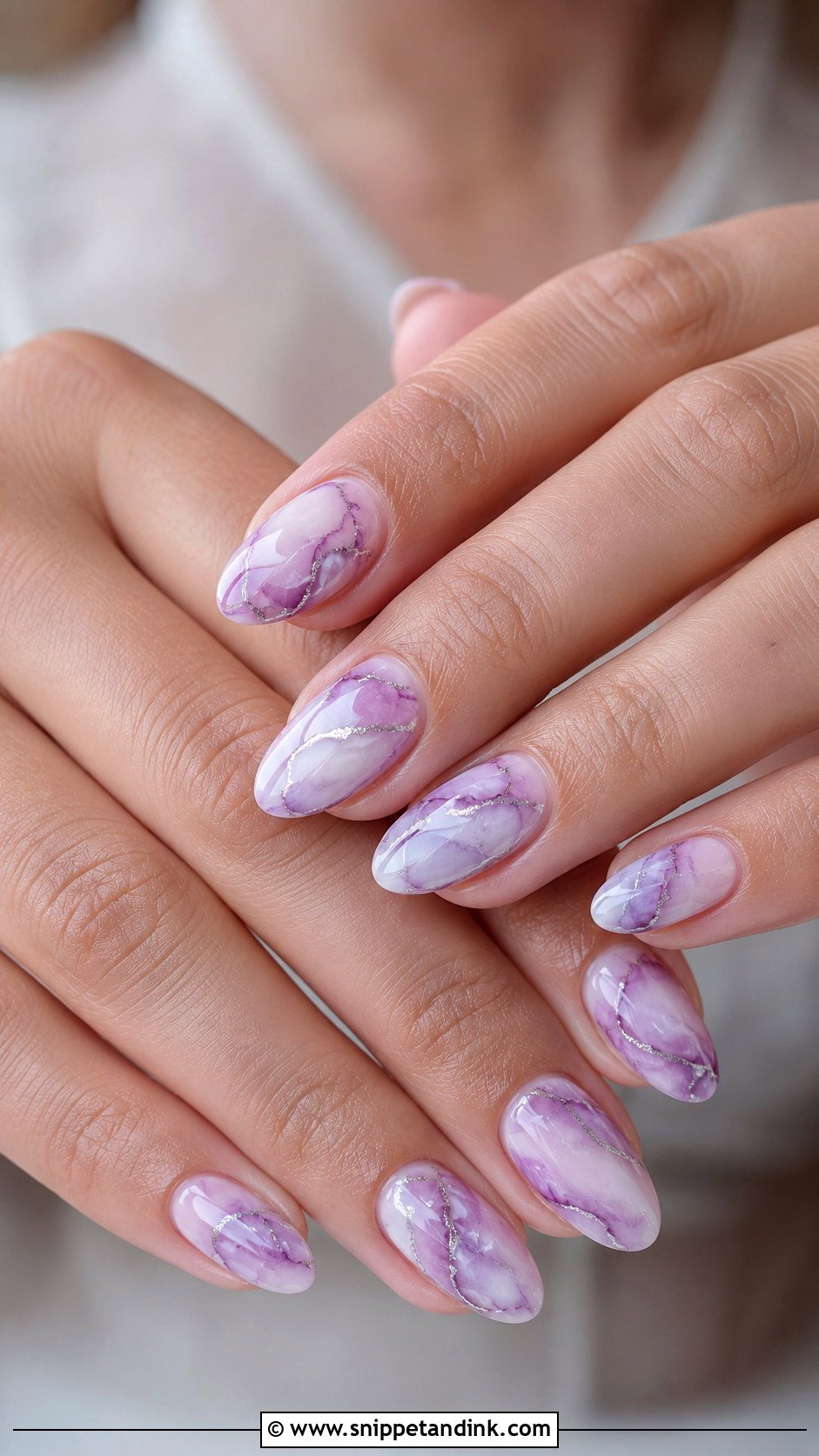 Purple Marble Wedding Nails - Snippet and Ink - 20 Purple Wedding Nails for Bride