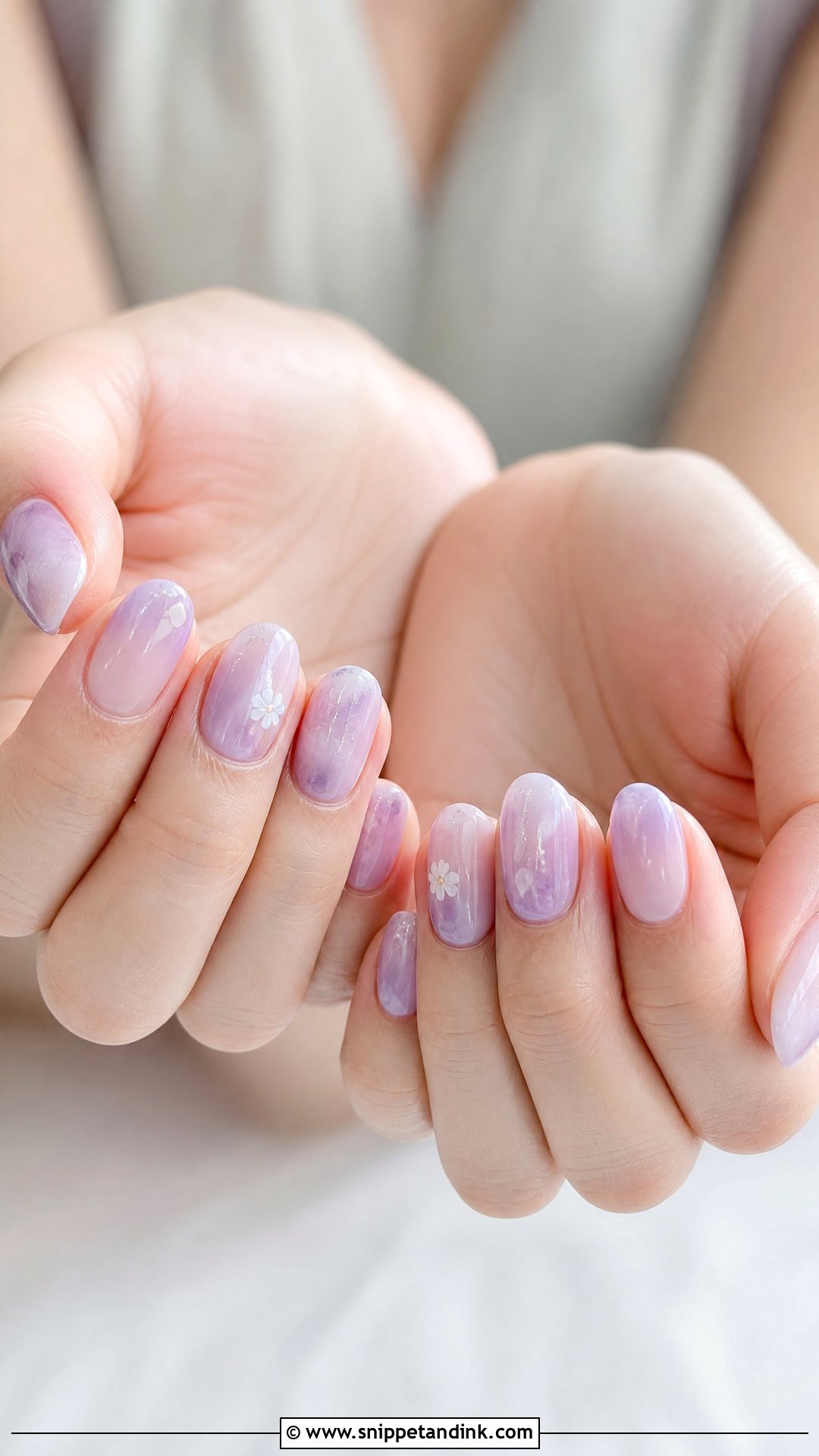 Purple Milky Wedding Nails - Snippet and Ink - 25 Purple Wedding Nails