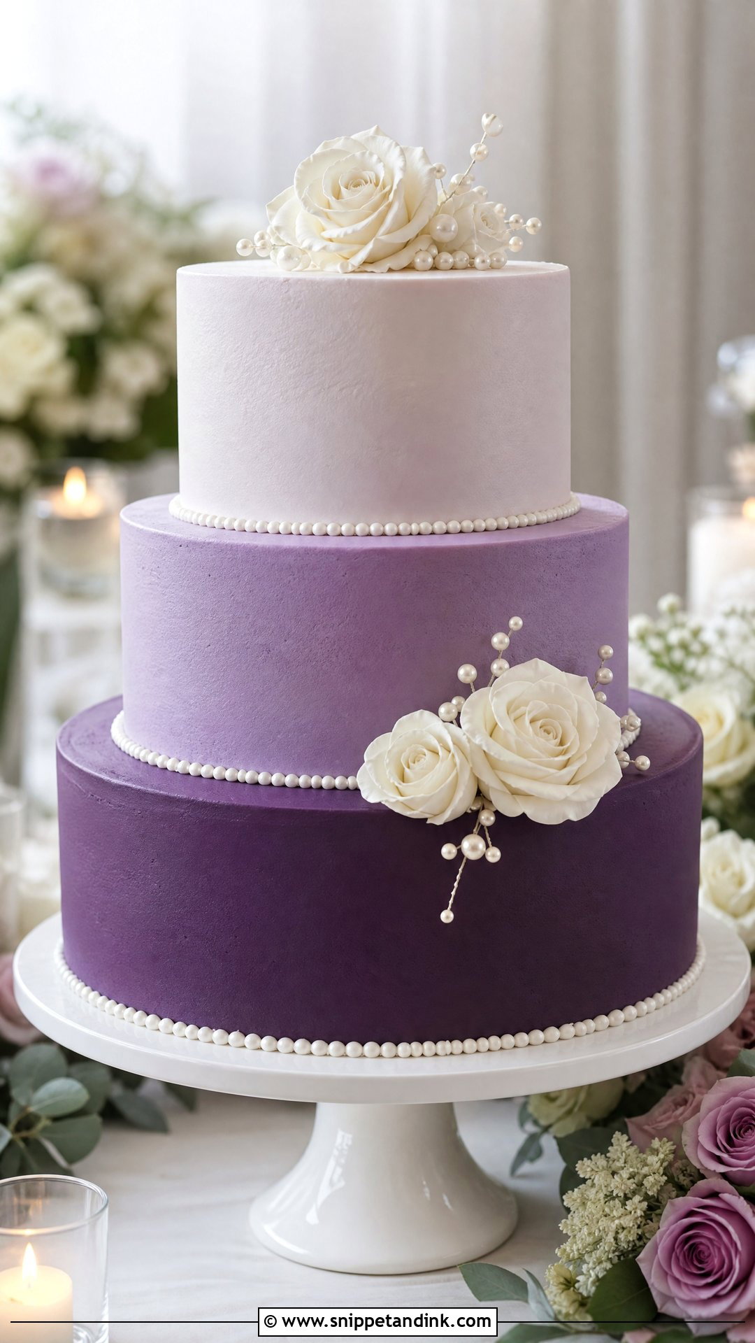 Purple Ombre Wedding Cake - Snippet and Ink - 20 Purple Wedding Cakes