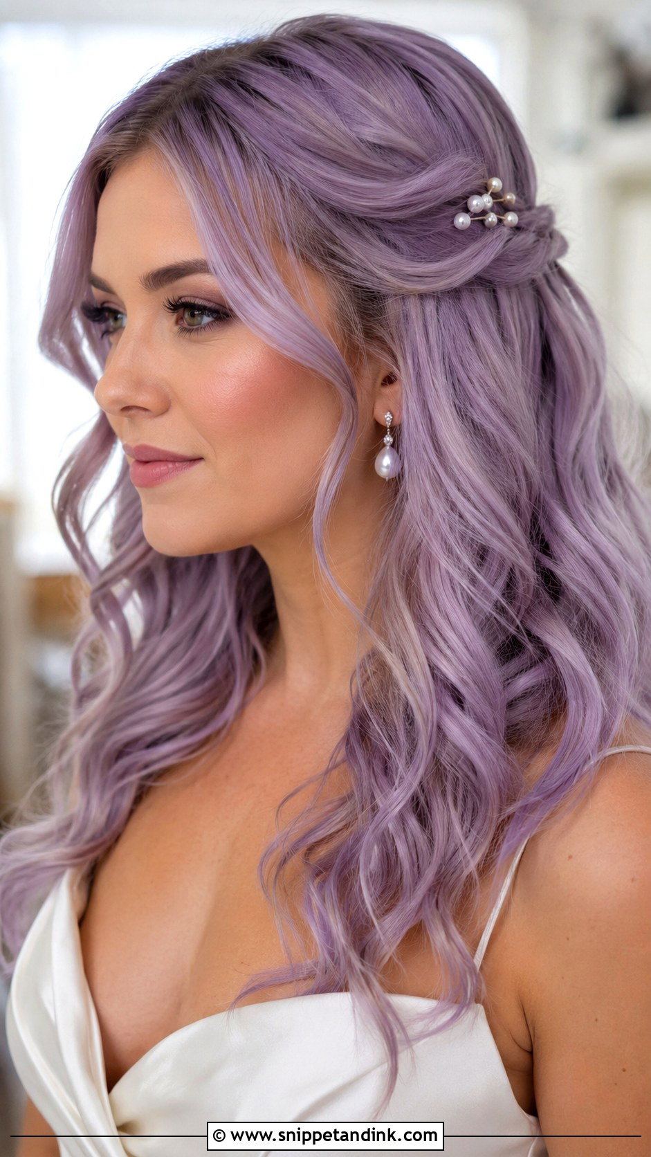 Purple Ombre Wedding Hair - Snippet and Ink - 15 Purple Wedding Hair Ideas