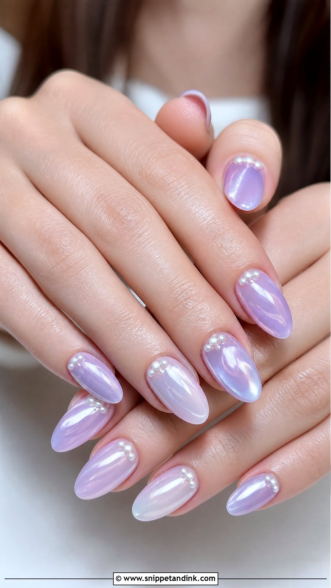 Purple Pearl Wedding Nails - Snippet and Ink - 25 Purple Wedding Nails